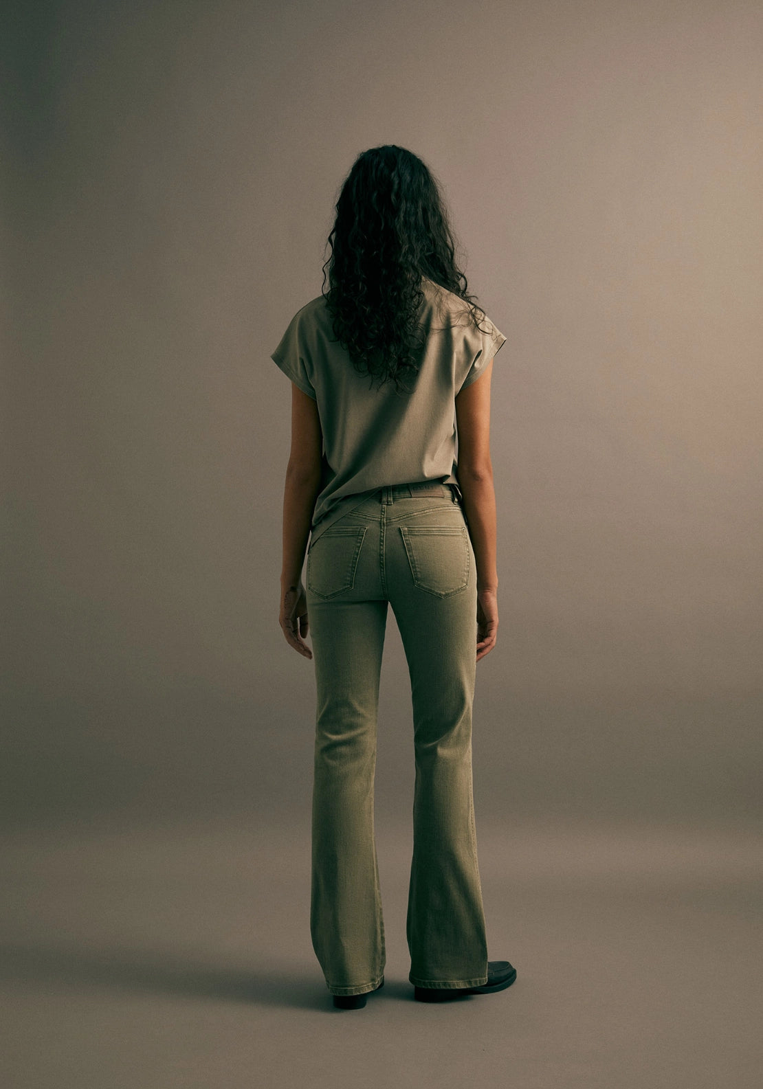 Bootcut Jeans - Beige