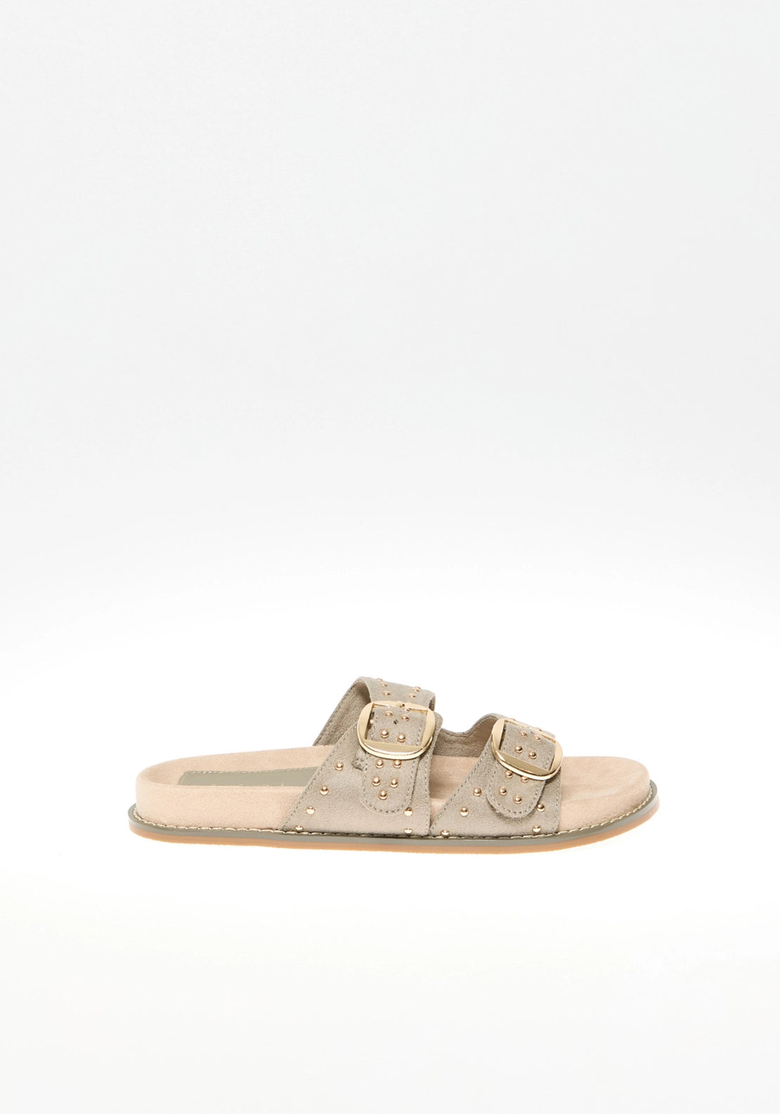 Studded Stitch Sandals - Green