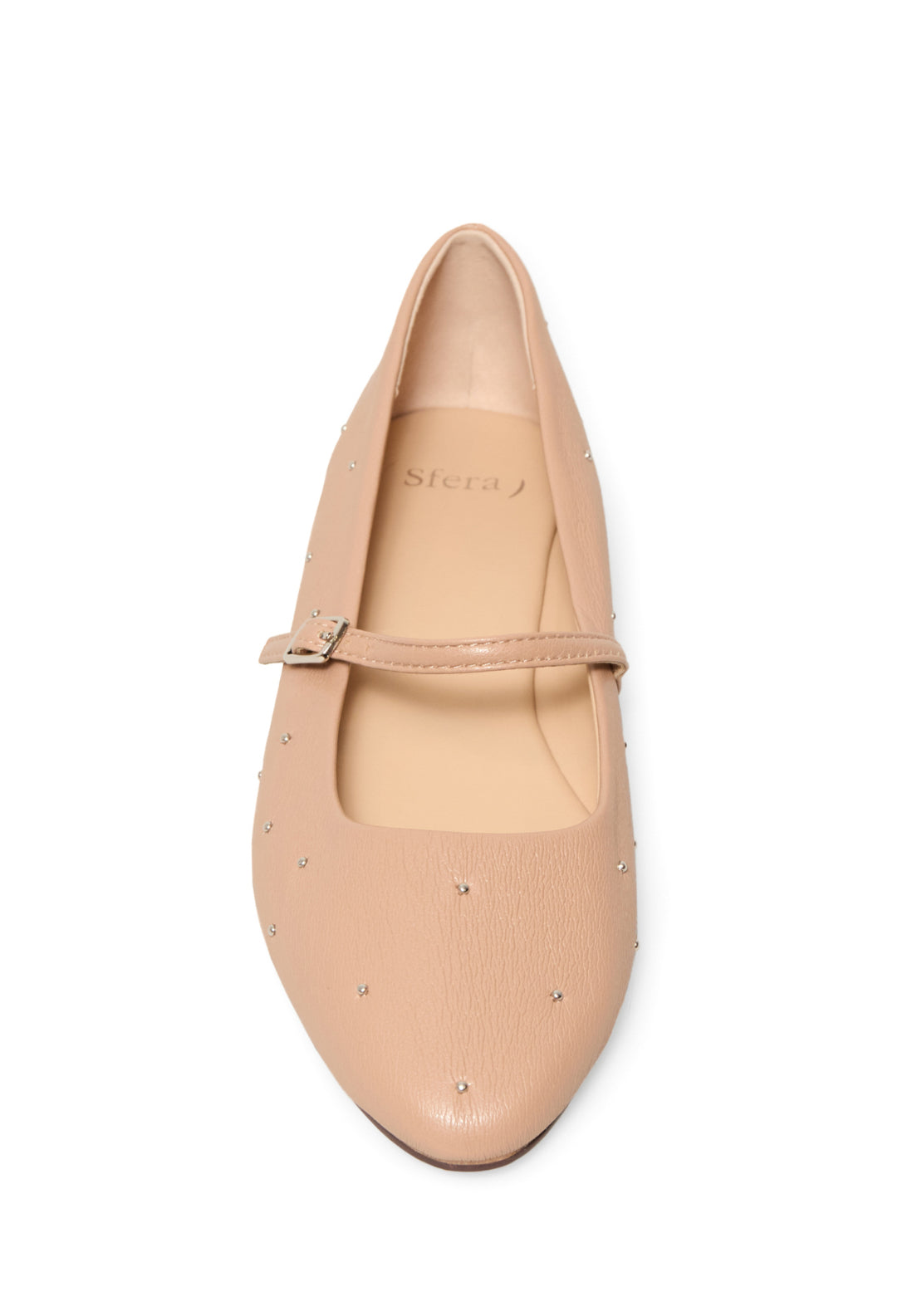 Mini Stud Mary Janes - Nude