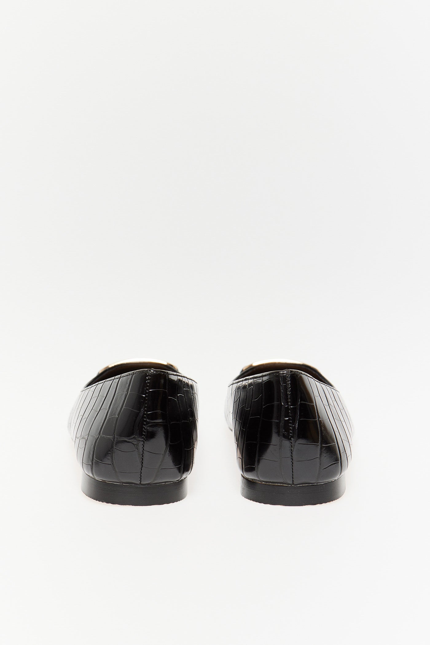 Sfera Croc Ballerina Pump - Black 3 Shaws Department Stores