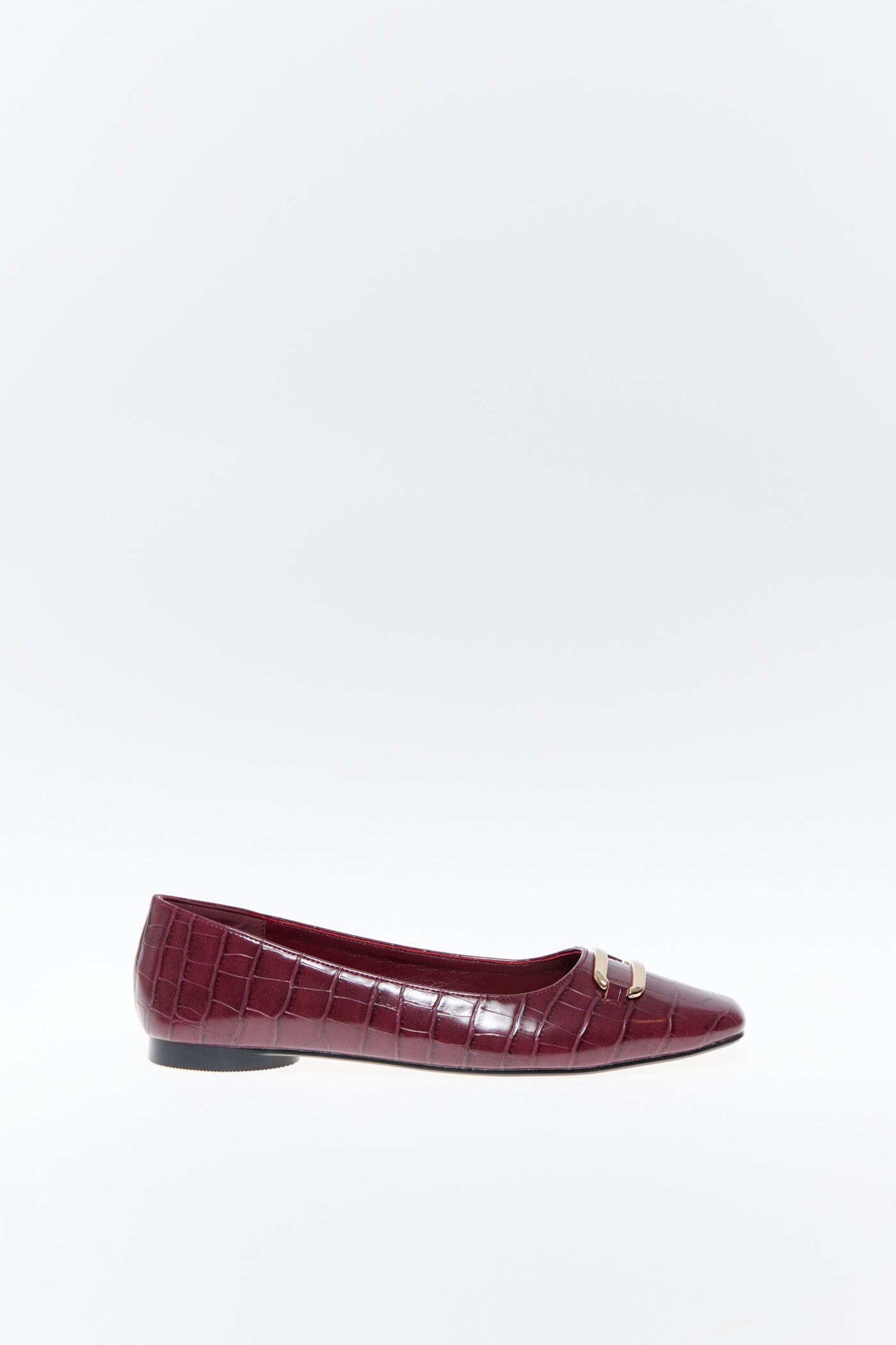 Sfera Croc Ballerina Pump - Red 2 Shaws Department Stores