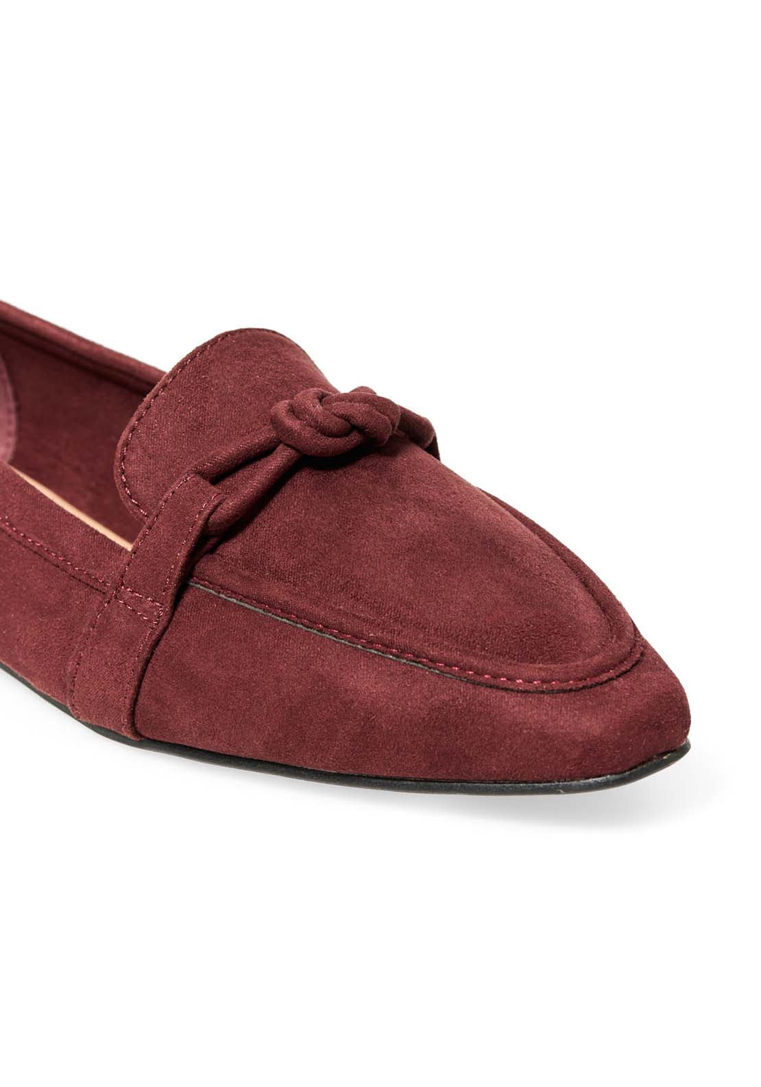 Special Bow Slippers - Wine