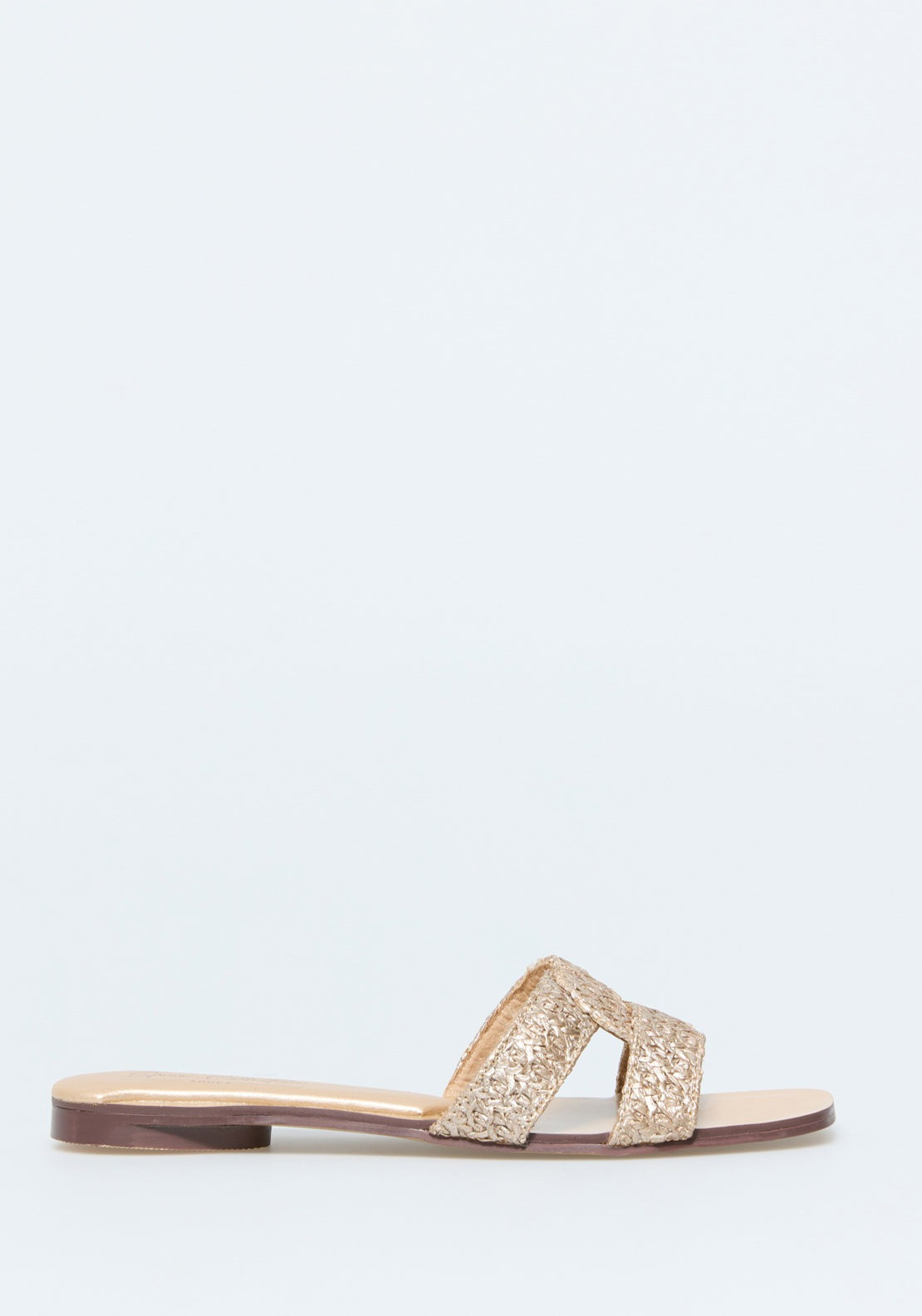 Sfera Raffia Mule Eight - Gold 1 Shaws Department Stores