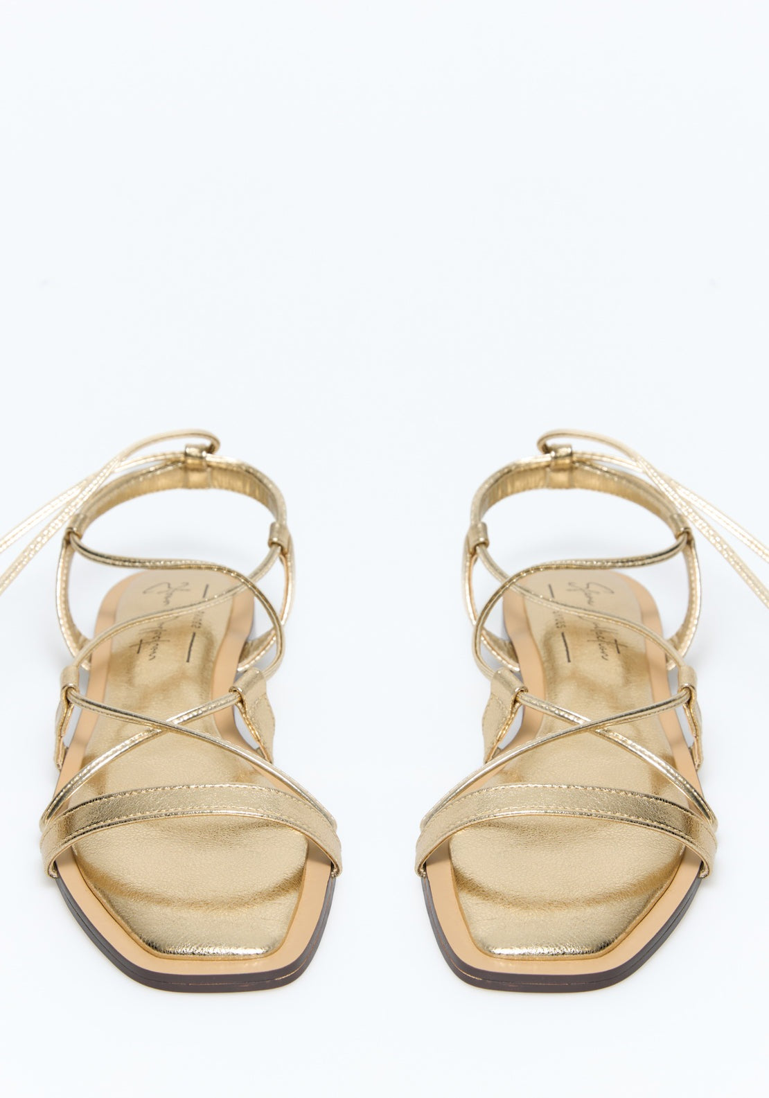 Sfera Metallic Tied Sandals - Gold 3 Shaws Department Stores