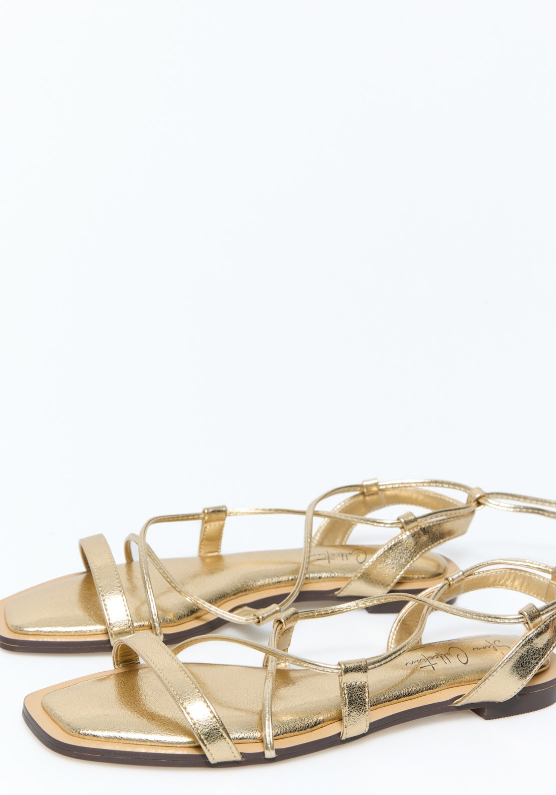 Sfera Metallic Tied Sandals - Gold 4 Shaws Department Stores