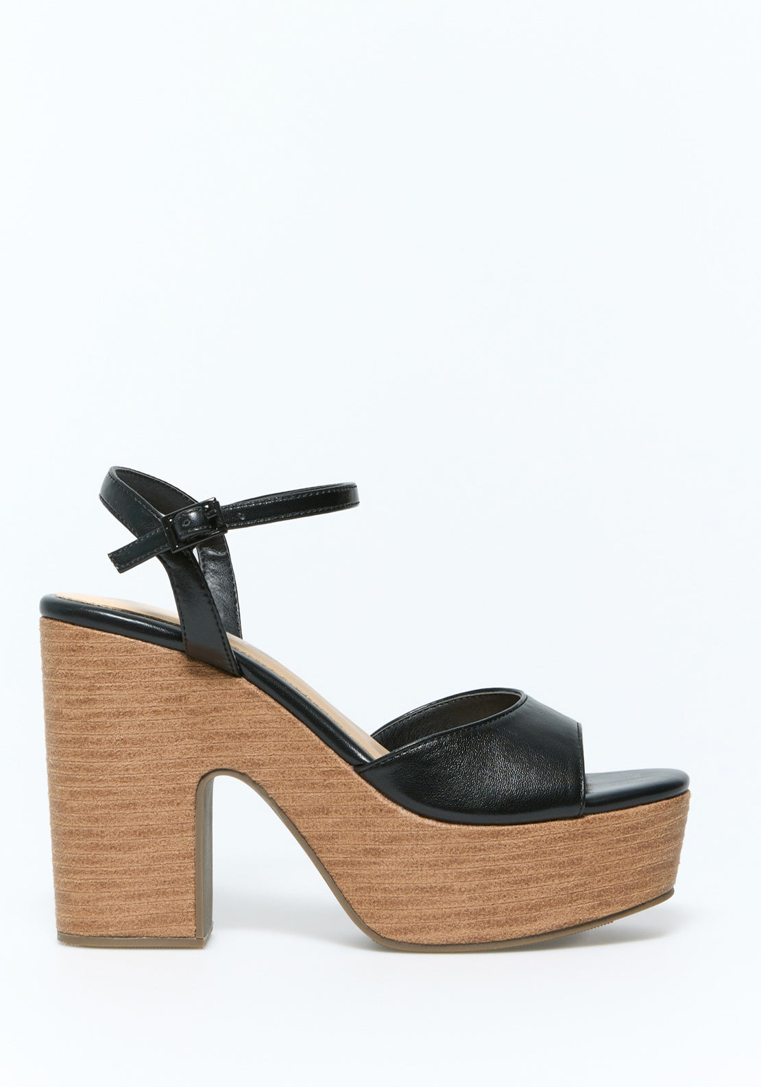Sfera Peep Toe Clog Sandals - Black 1 Shaws Department Stores