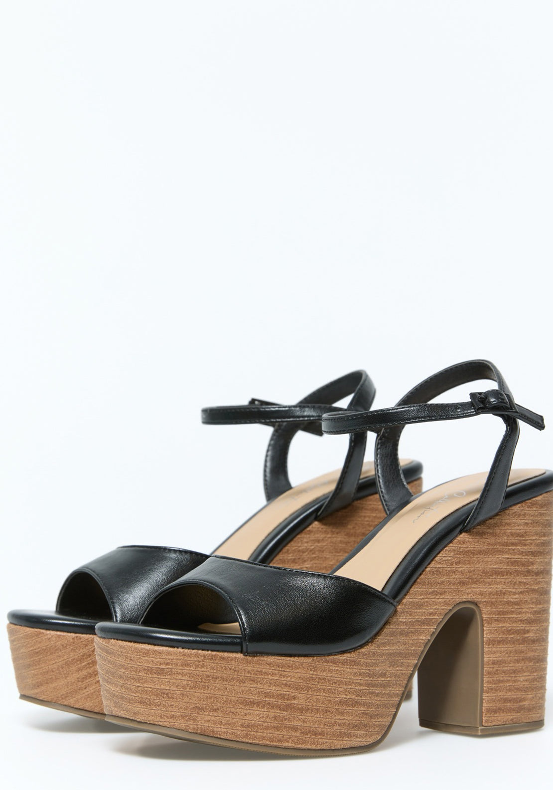Sfera Peep Toe Clog Sandals - Black 4 Shaws Department Stores