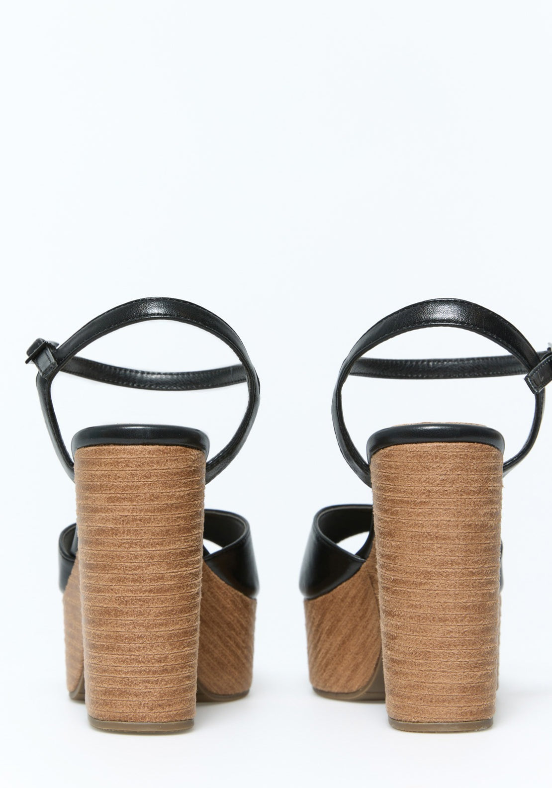 Sfera Peep Toe Clog Sandals - Black 2 Shaws Department Stores