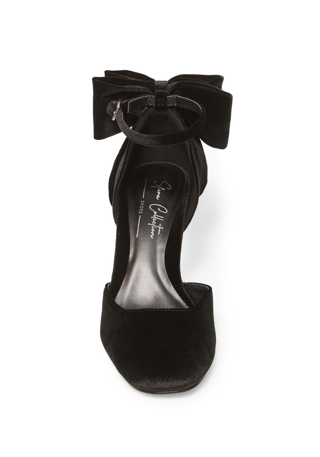 Mary Janes With Macro Bow - Black