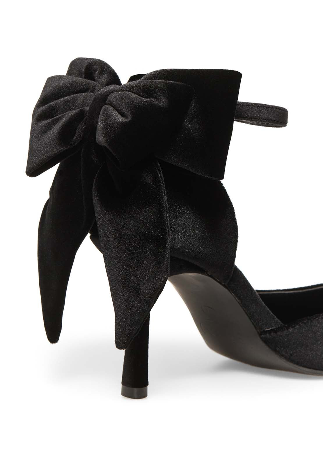 Mary Janes With Macro Bow - Black