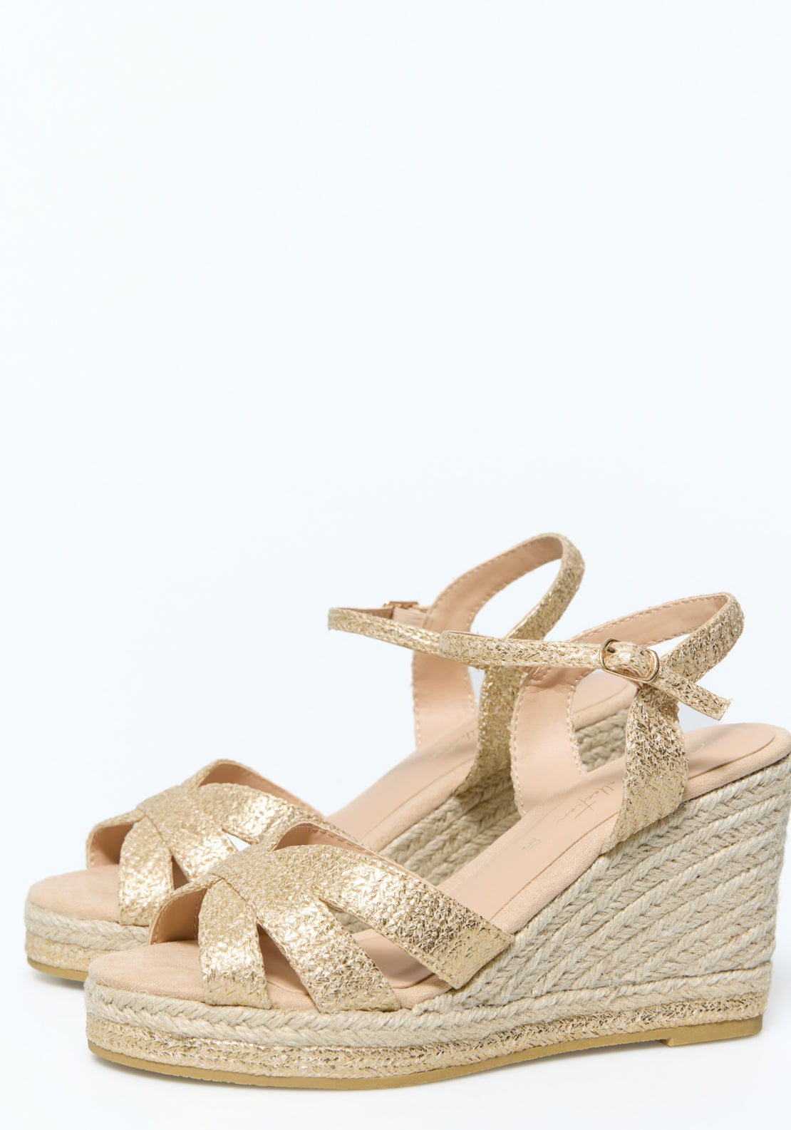 Sfera Metalic Raffia Wedge - Gold 5 Shaws Department Stores