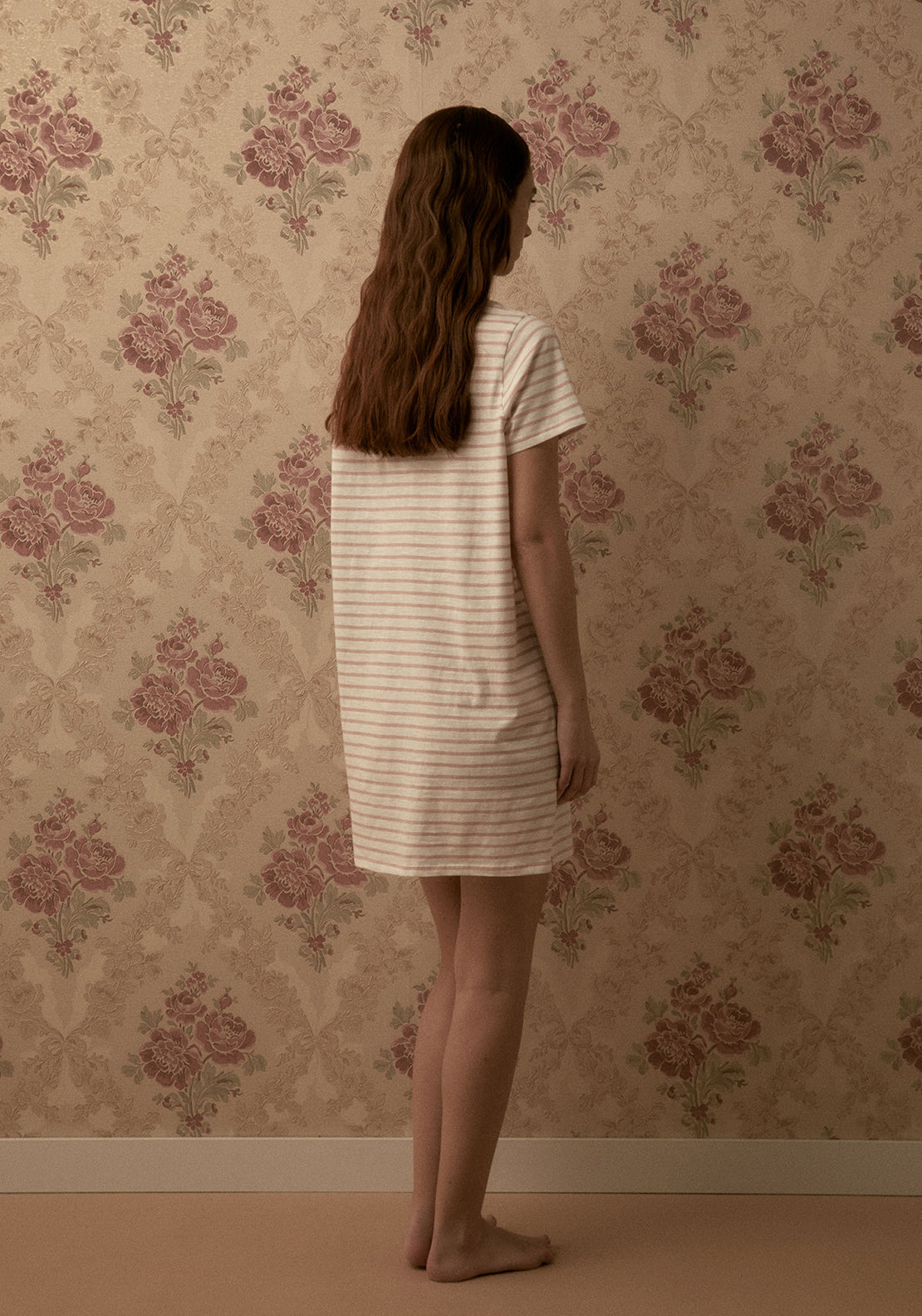 Sfera Stripes night wear T-shirt - Pink Light 4 Shaws Department Stores