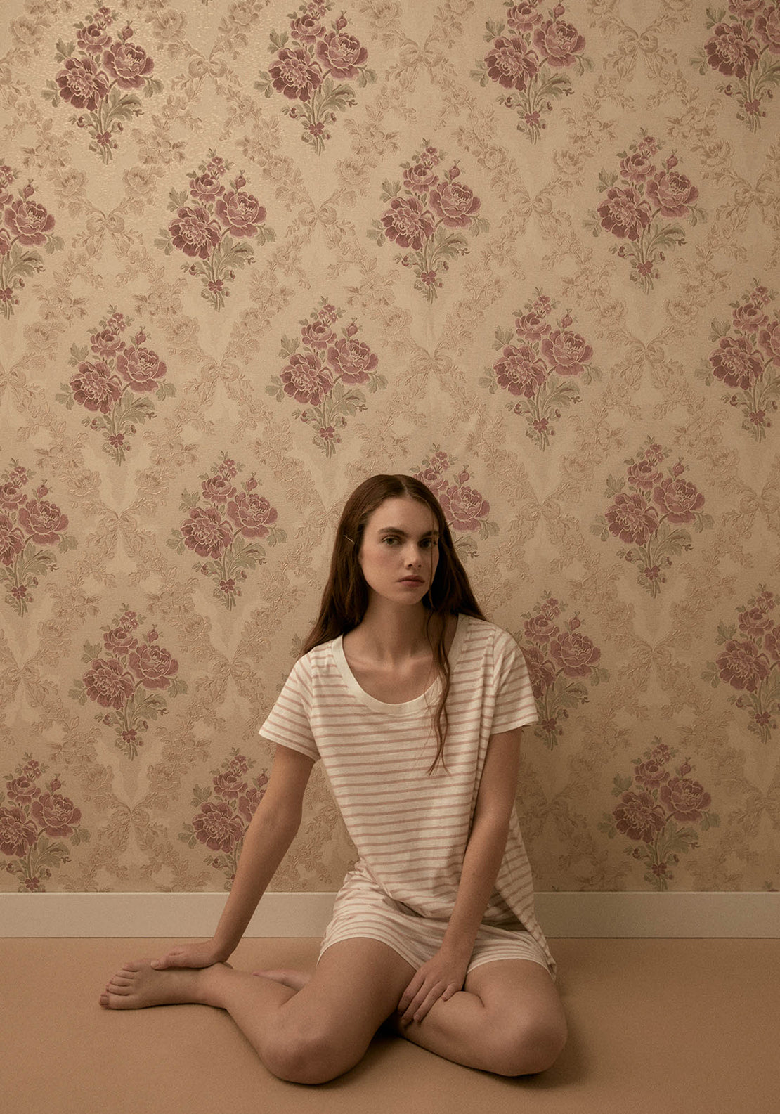 Sfera Stripes night wear T-shirt - Pink Light 5 Shaws Department Stores
