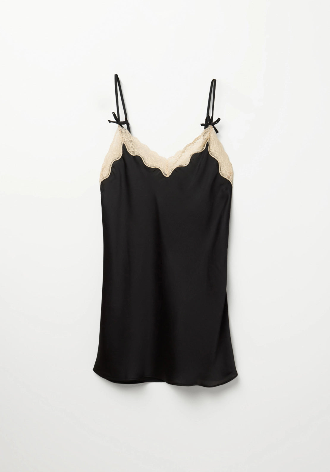 Lace Detail Nightdress - Black
