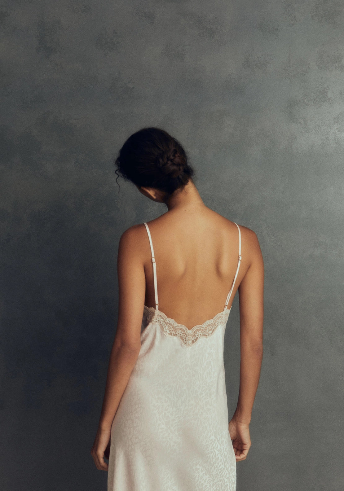 Long Lace Detail Nightdress - Pink