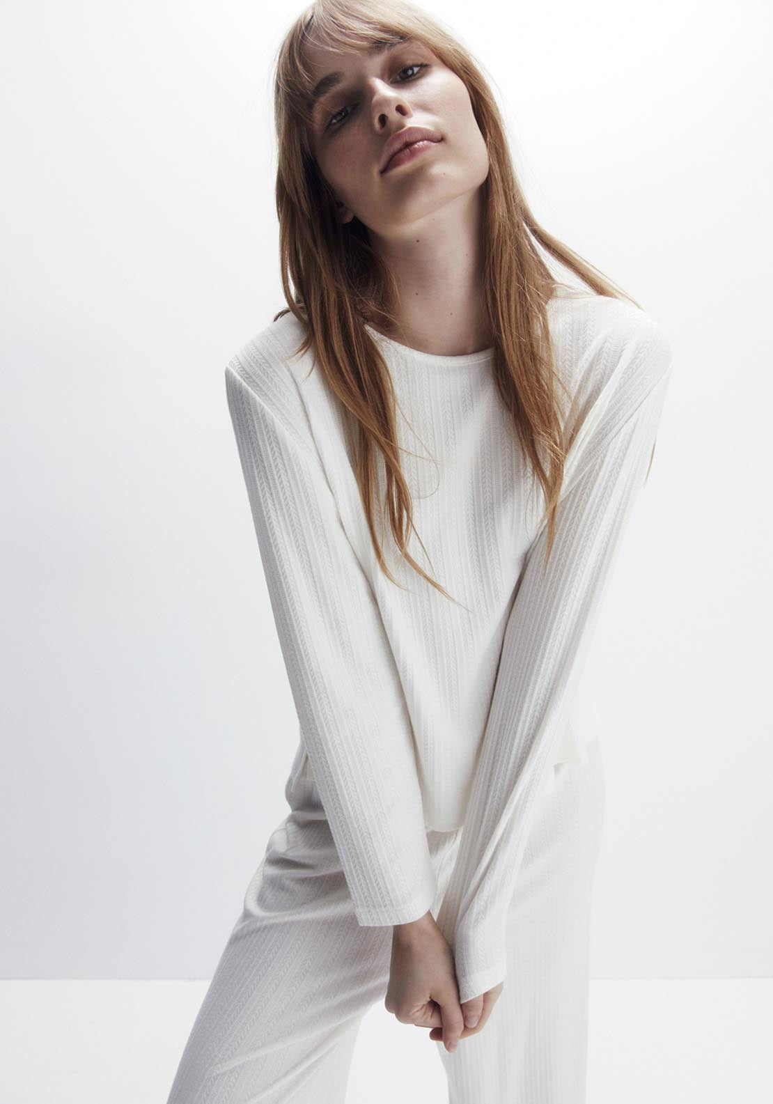 Sfera Textured Top - White 4 Shaws Department Stores