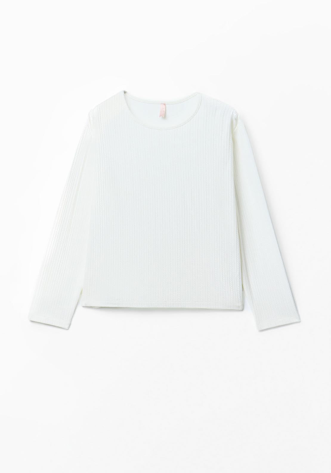 Sfera Textured Top - White 6 Shaws Department Stores