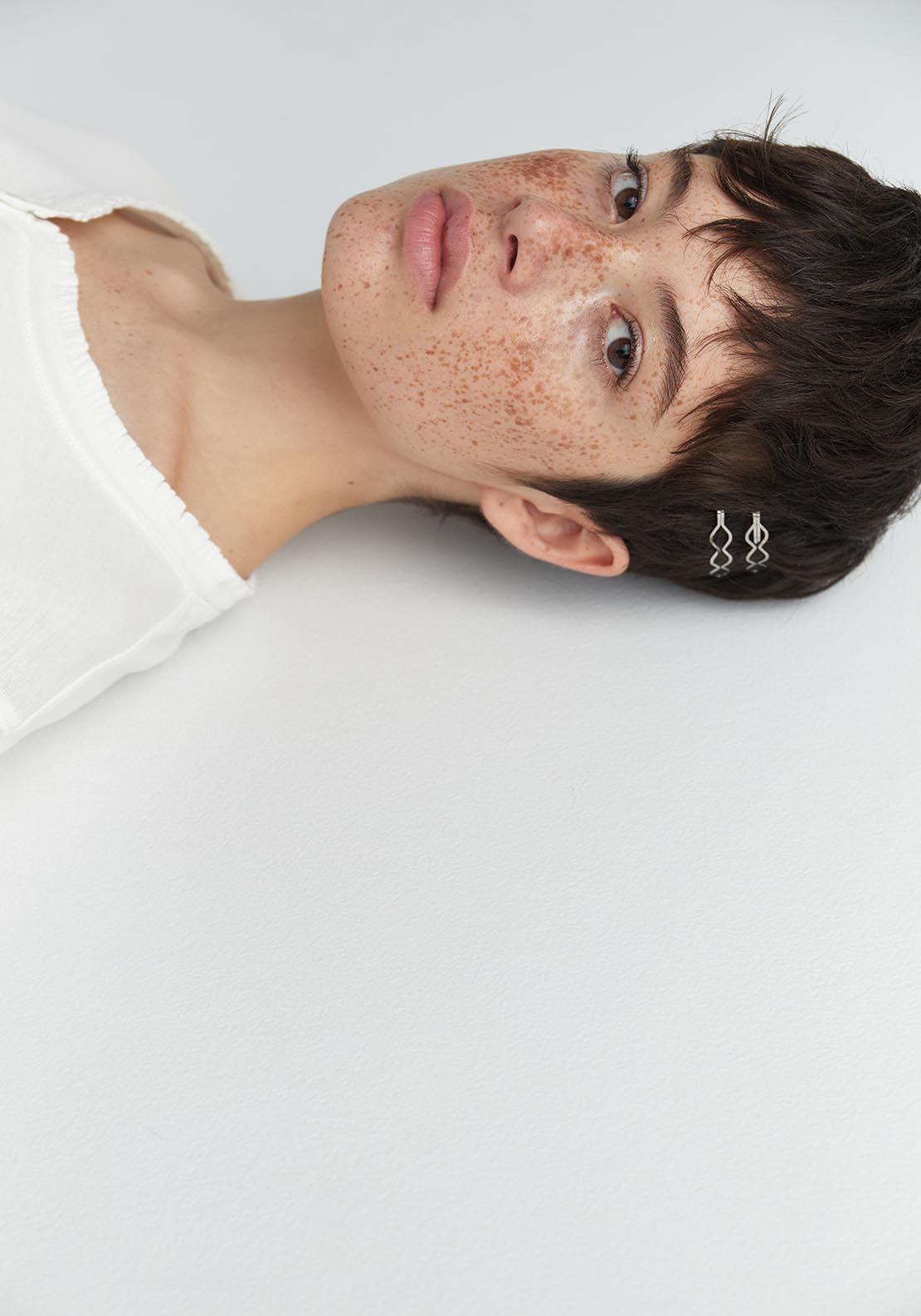 Sfera Plain ribbed long-sleeved T-shirt - White 6 Shaws Department Stores