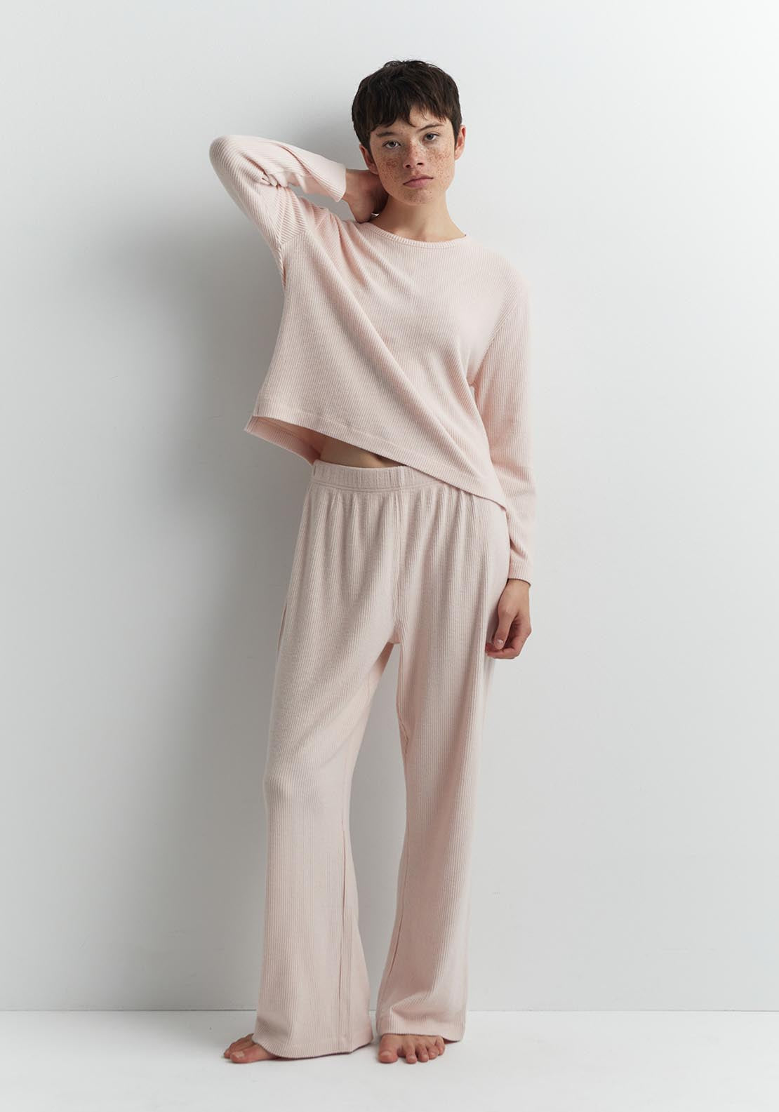 Sfera Wide-rib top - Pink 1 Shaws Department Stores