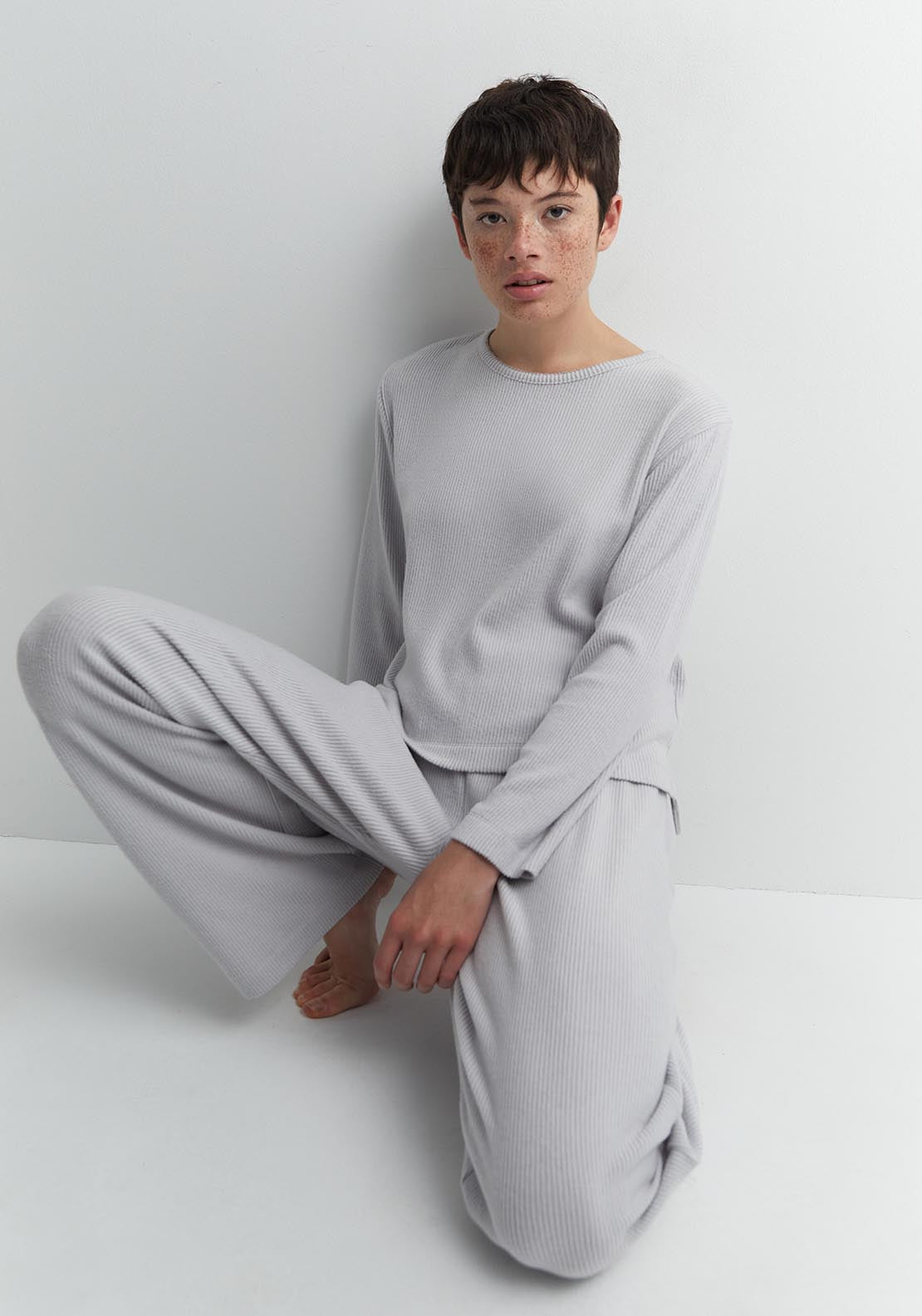 Sfera Wide-rib top - Grey 2 Shaws Department Stores