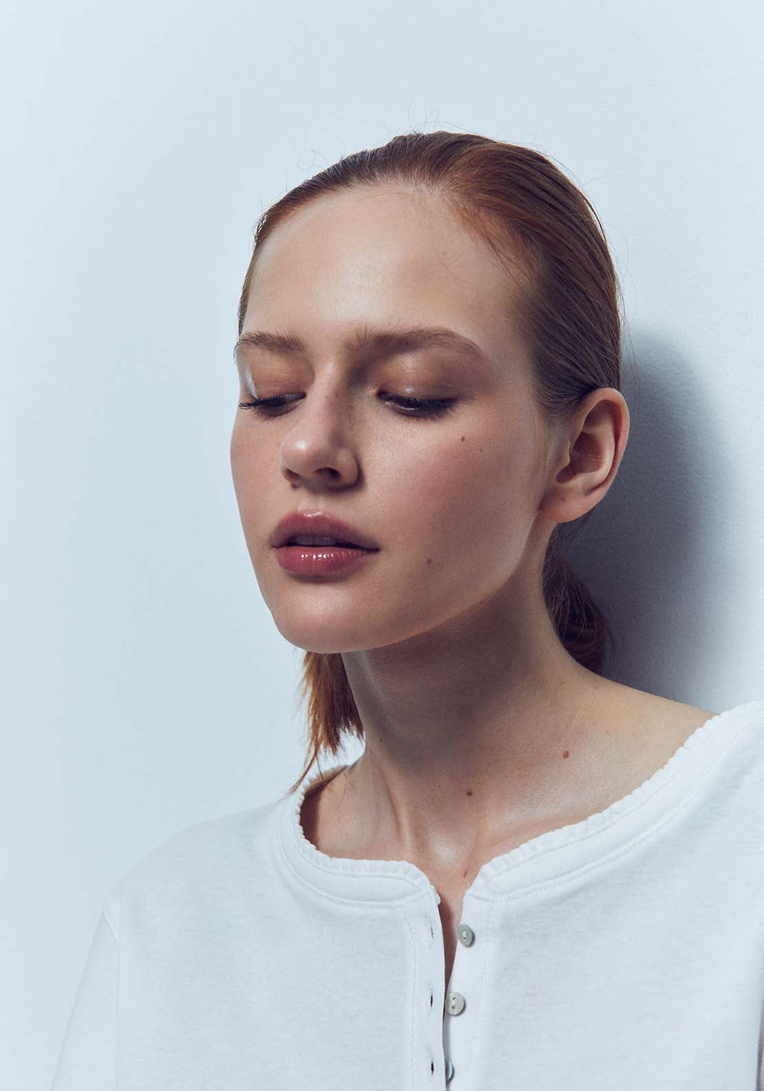 Ribbed Pyjama Top - White
