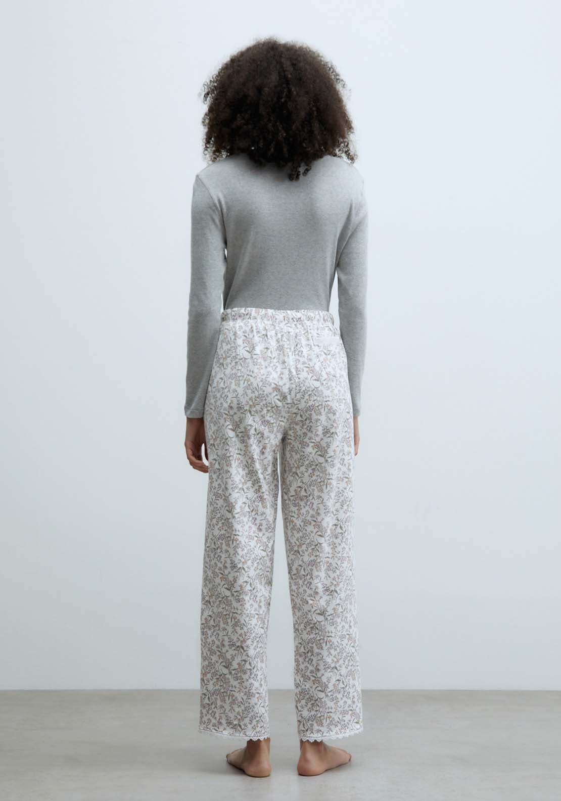 Sfera Flowers Trousers - Grey 4 Shaws Department Stores