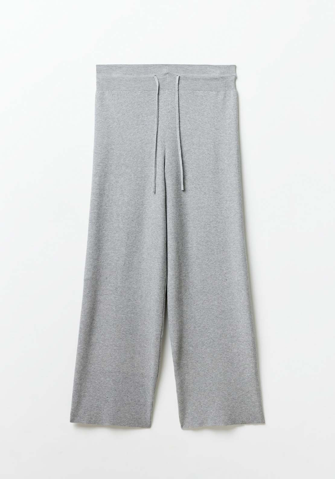 Sfera Ribbed tricot trousers - Grey 6 Shaws Department Stores