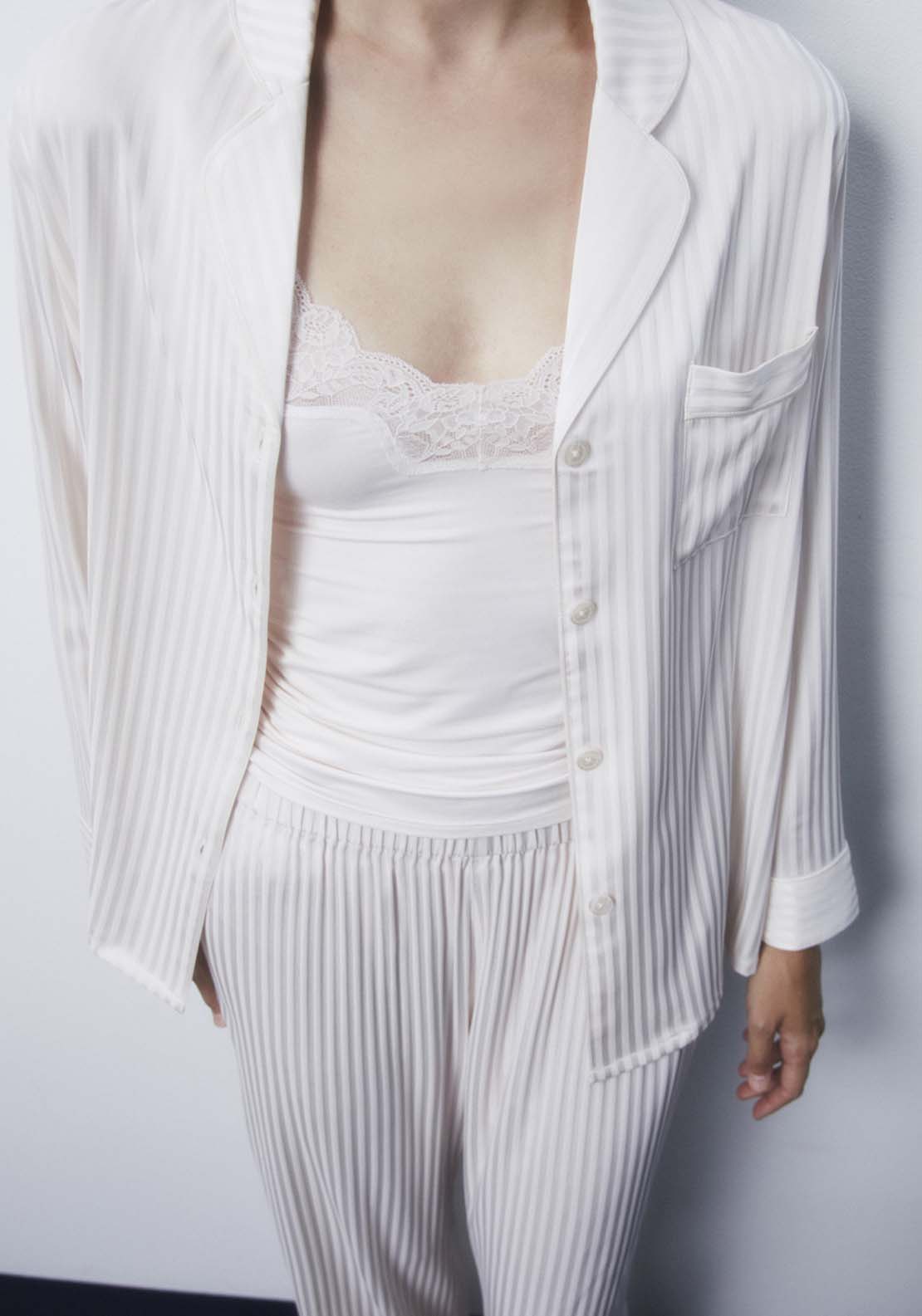 Sfera Rib-Knit Pyjamas - Bone 6 Shaws Department Stores