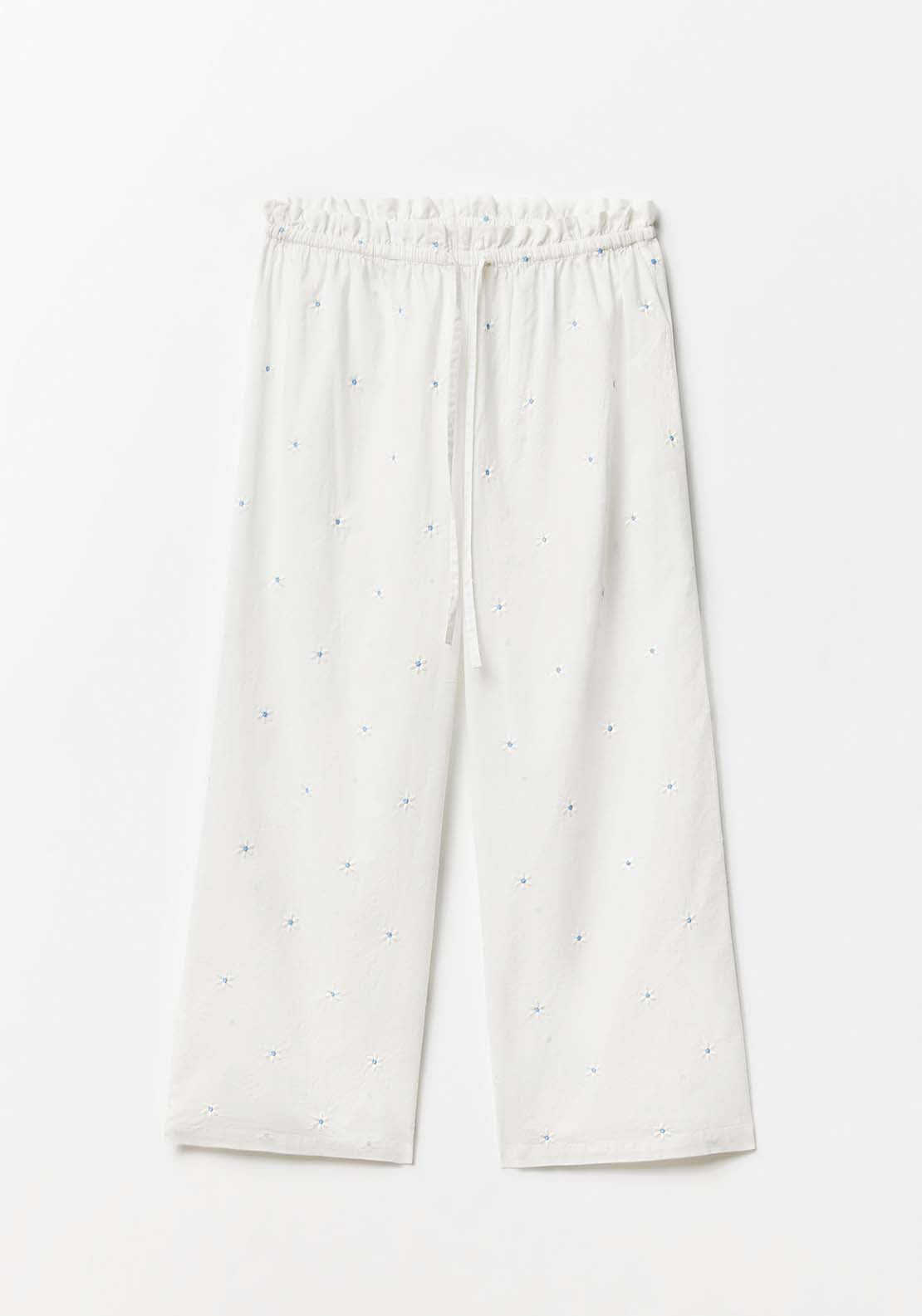 Sfera Embroidered Daisy Pyjama Set - White Off 2 Shaws Department Stores