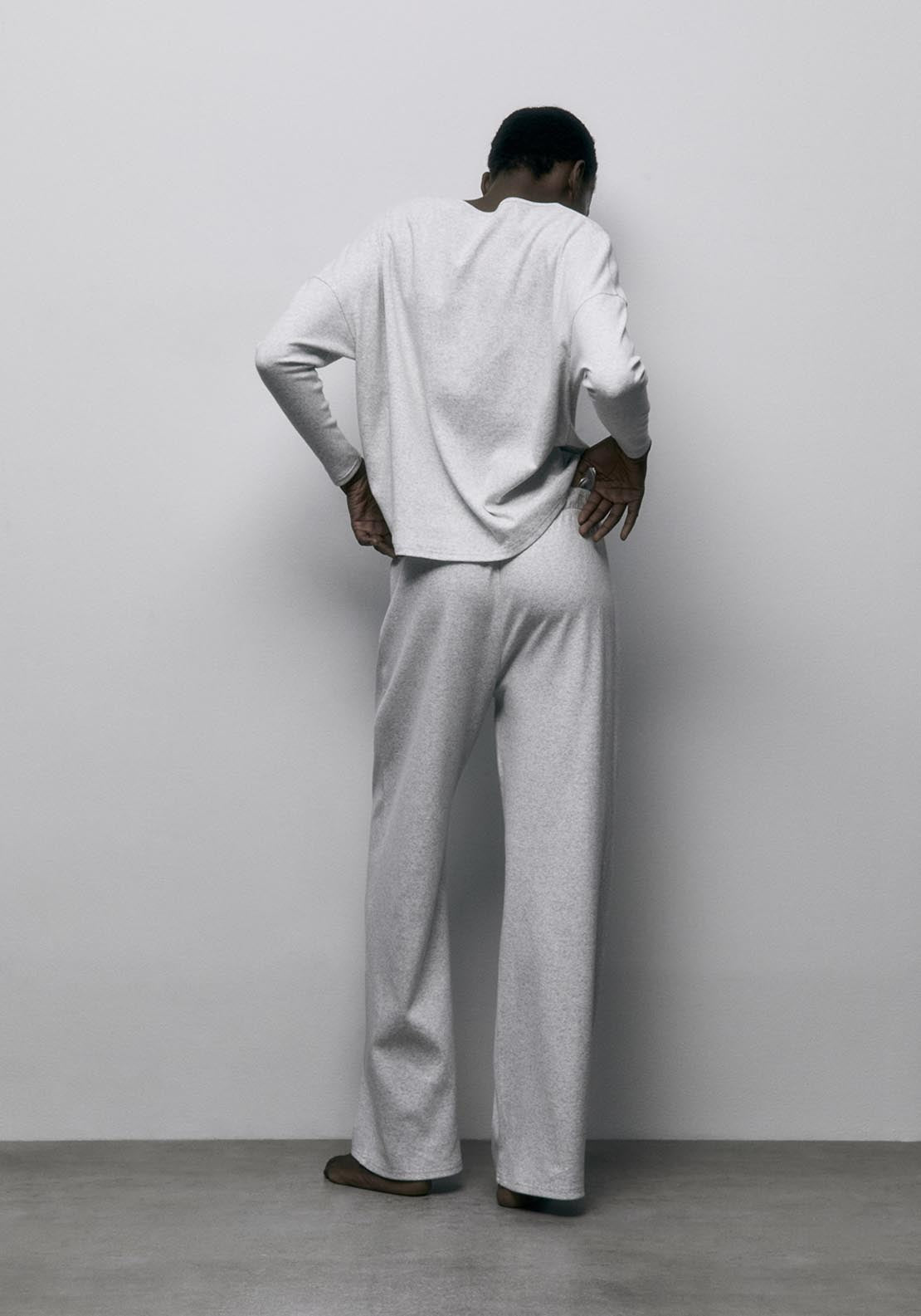 Ribbed Pyjamas - Grey