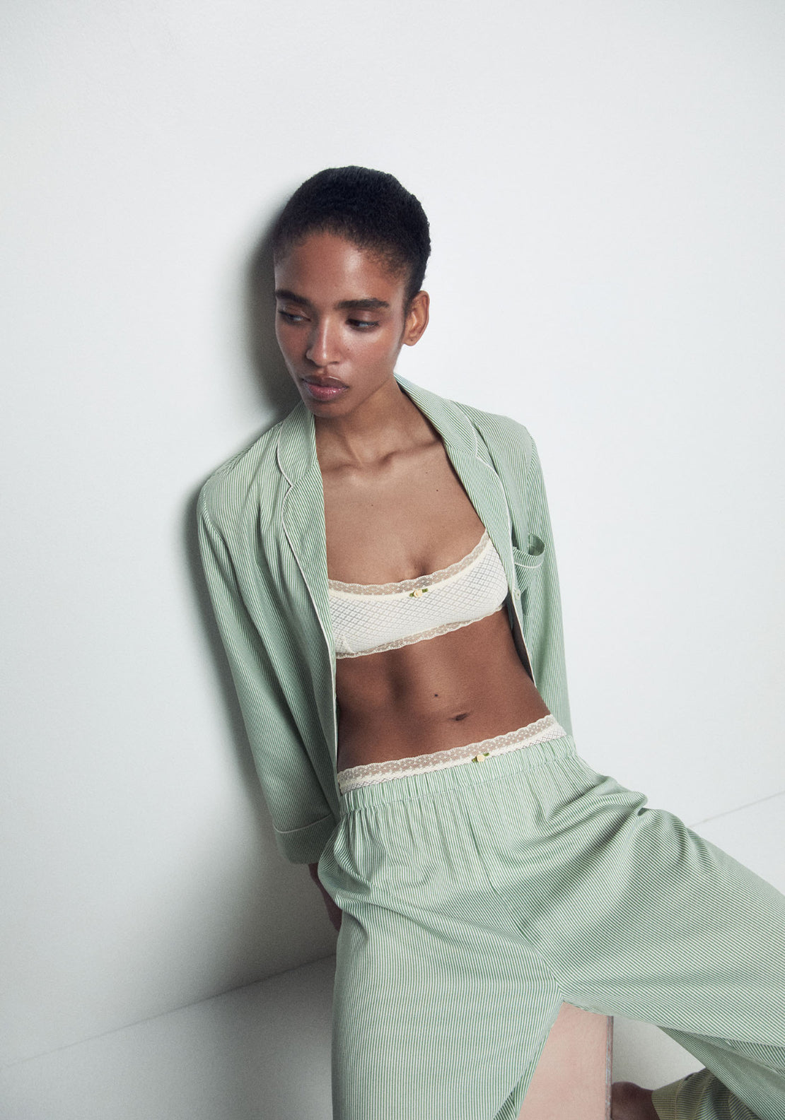 Classic Striped Pyjama Set - Green