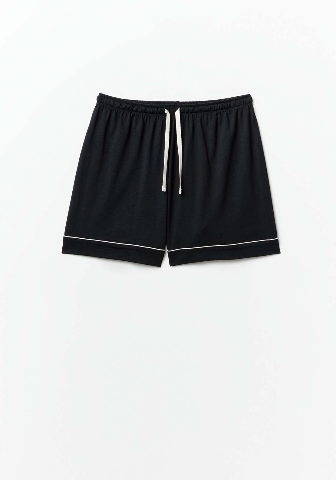 Sfera Buttons Plain Pyjamas - Black 3 Shaws Department Stores