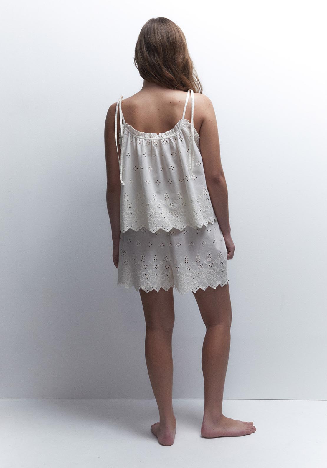 Sfera Cutout Pyjamas - Ecru 2 Shaws Department Stores