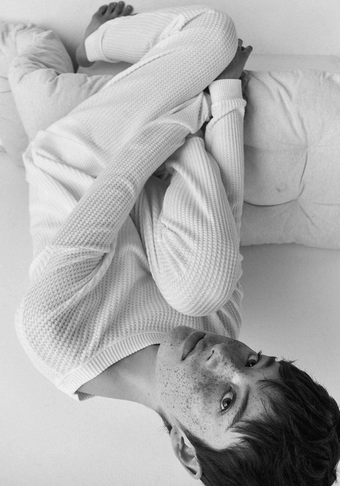 Sfera Waffle-weave sweatshirt - White 6 Shaws Department Stores