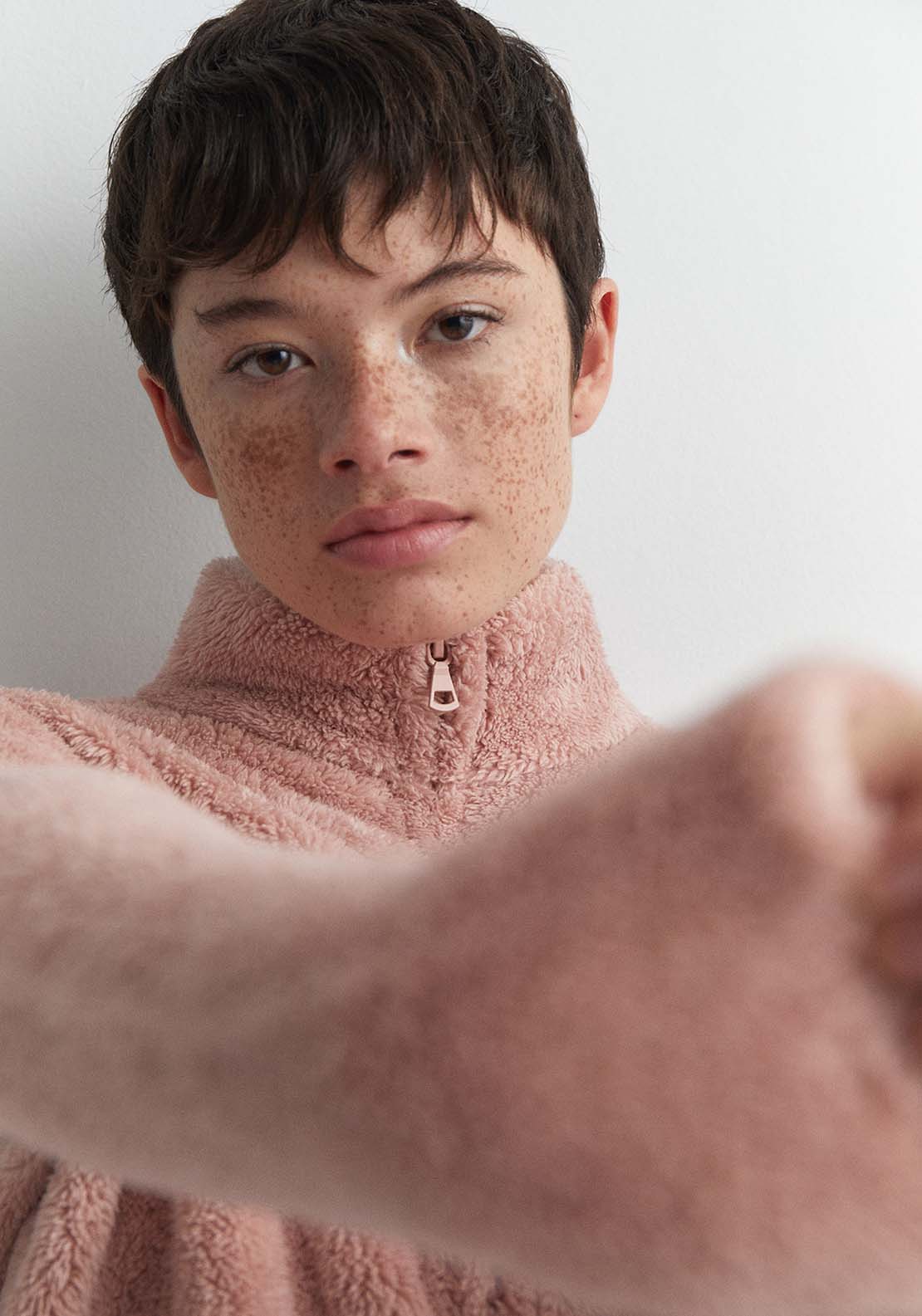 Sfera Plain polar fleece jacket - Pink 4 Shaws Department Stores