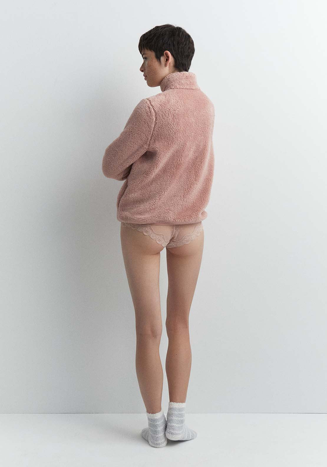 Sfera Plain polar fleece jacket - Pink 2 Shaws Department Stores