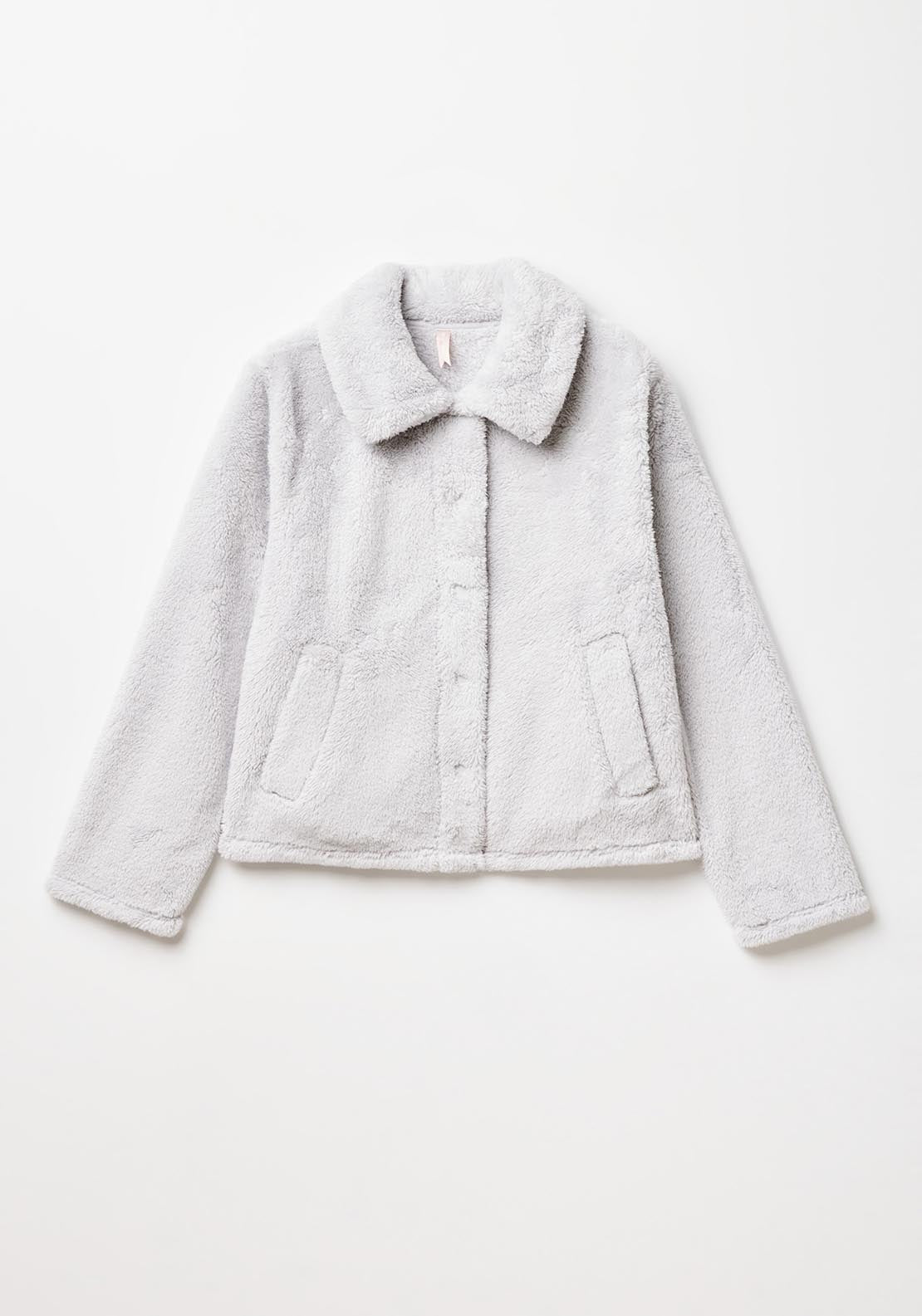 Sfera Plain polar fleece jacket - Grey 4 Shaws Department Stores
