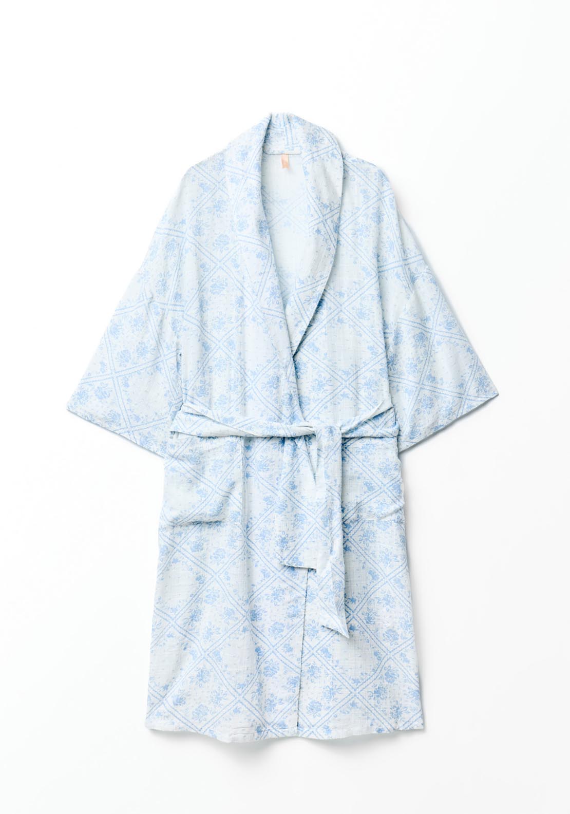 Sfera Floral Dressing Gown - Blue Light 6 Shaws Department Stores