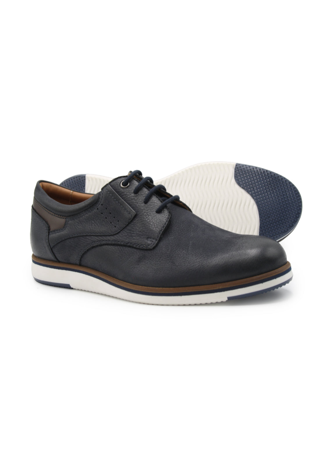 Dubarry White Sole Casual Lace Up Shoe - Navy 4 Shaws Department Stores