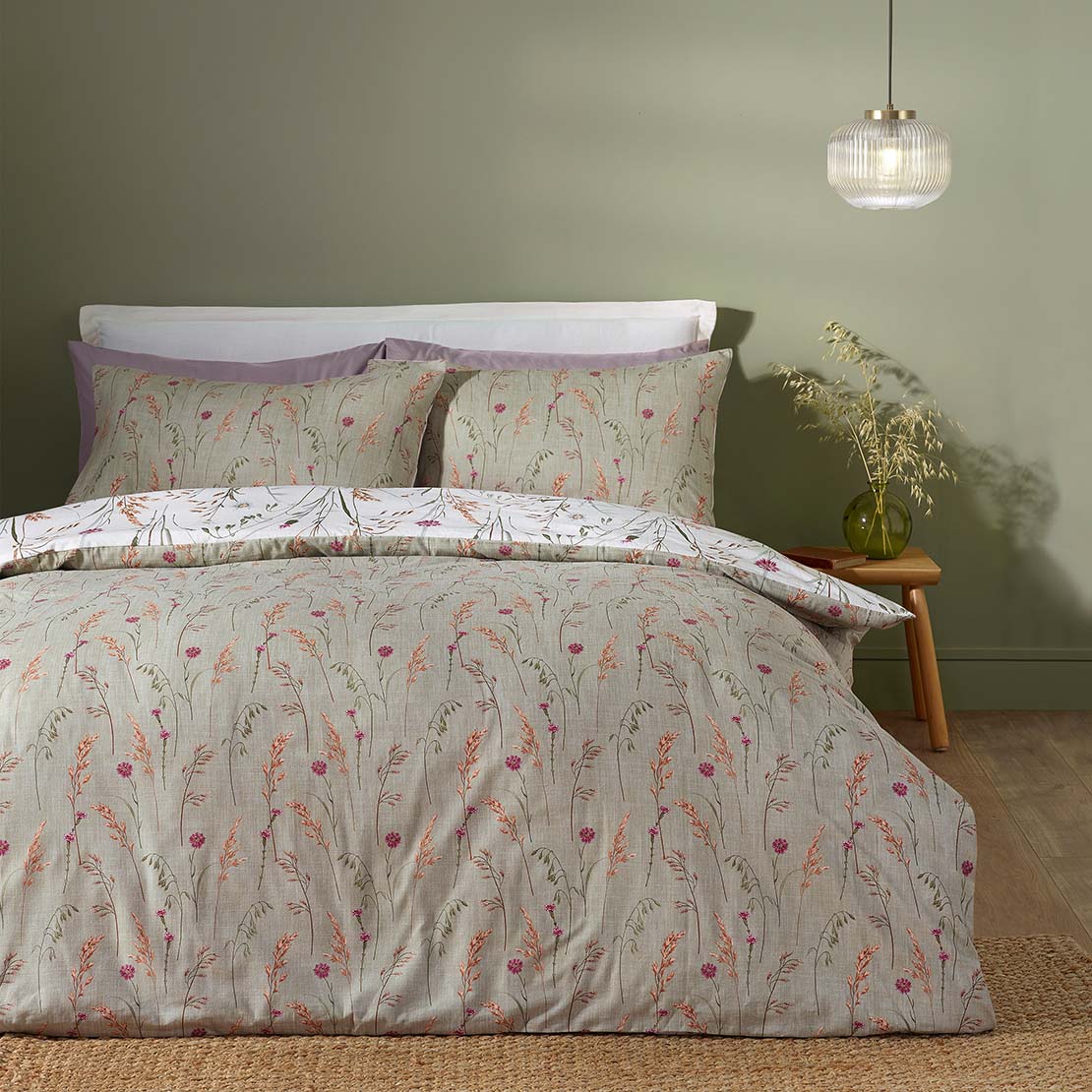 The Home Collection Brushed Cotton Meadow Floral Duvet Cover Set 7 Shaws Department Stores
