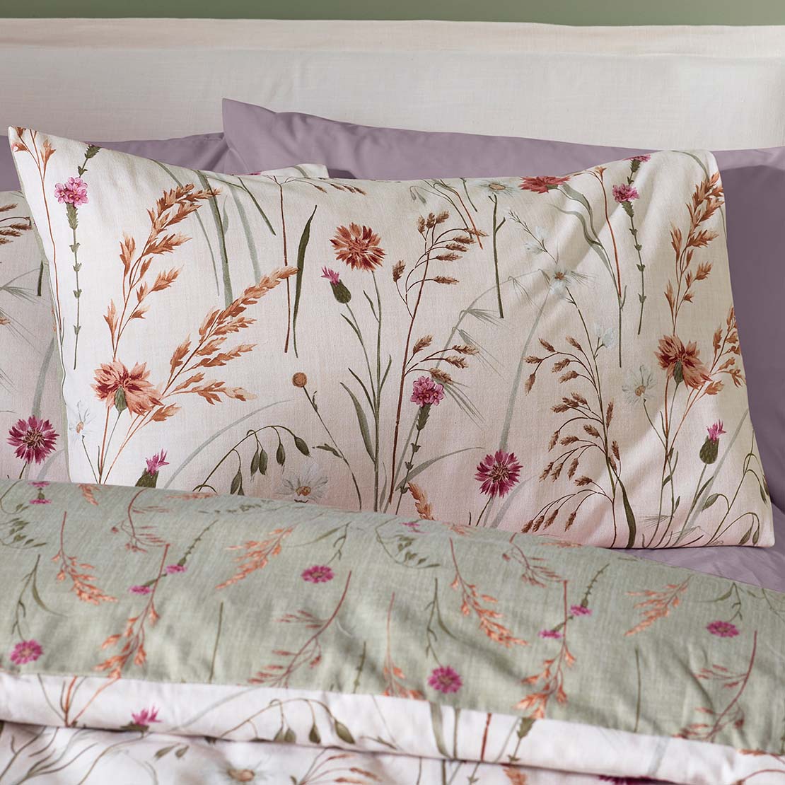 The Home Collection Brushed Cotton Meadow Floral Duvet Cover Set 4 Shaws Department Stores