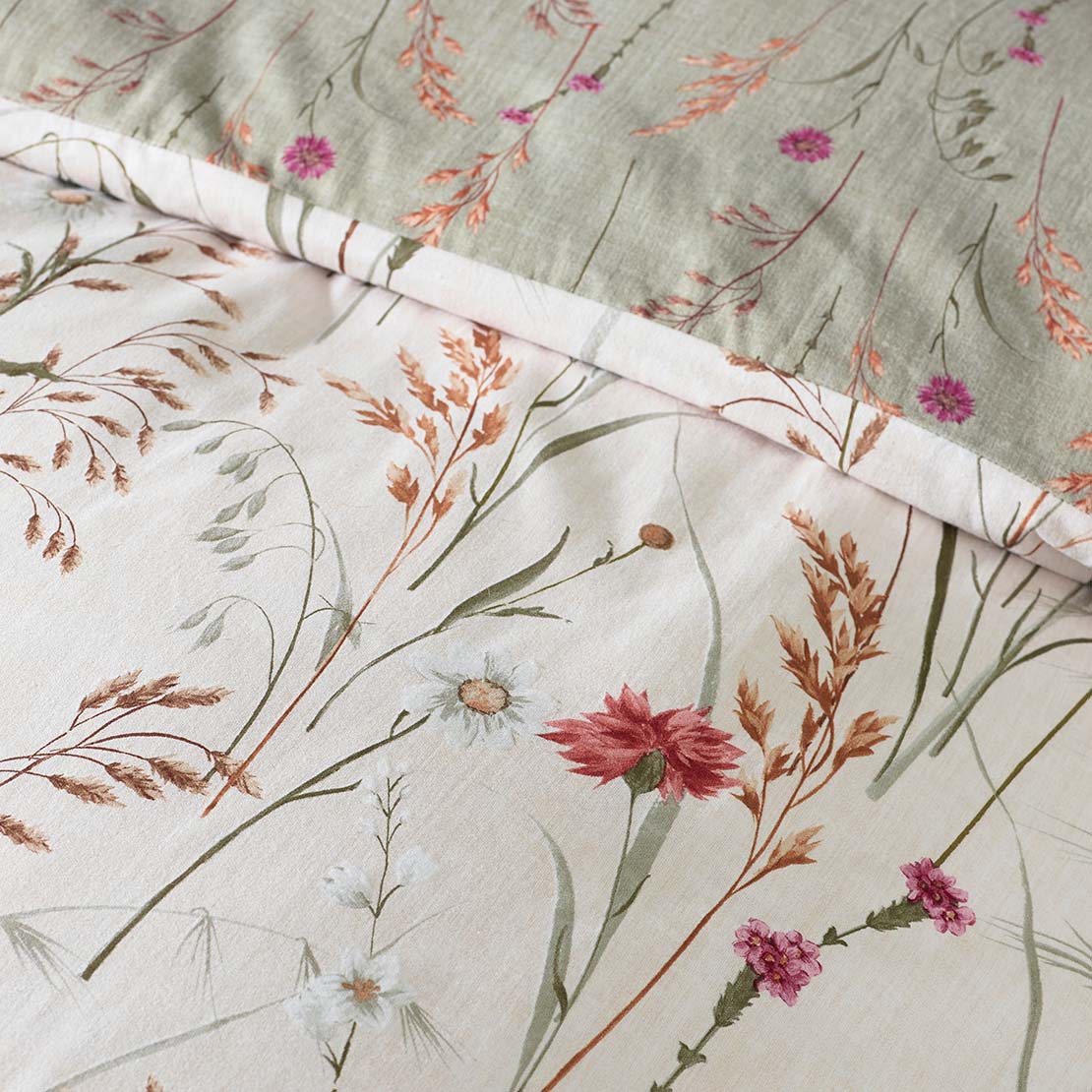 The Home Collection Brushed Cotton Meadow Floral Duvet Cover Set 3 Shaws Department Stores