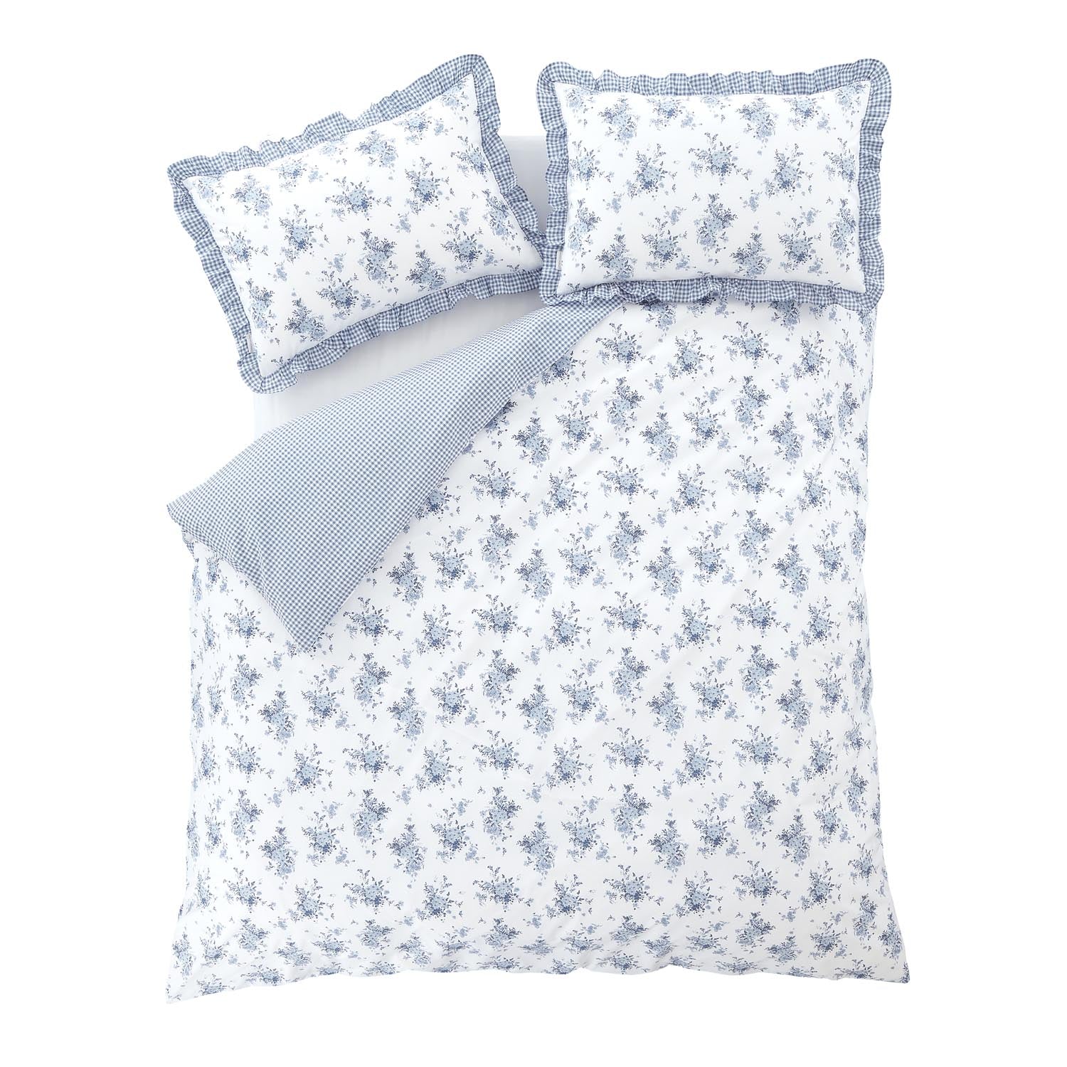 The Home Collection Elena Floral Frill Duvet Cover Set 4 Shaws Department Stores
