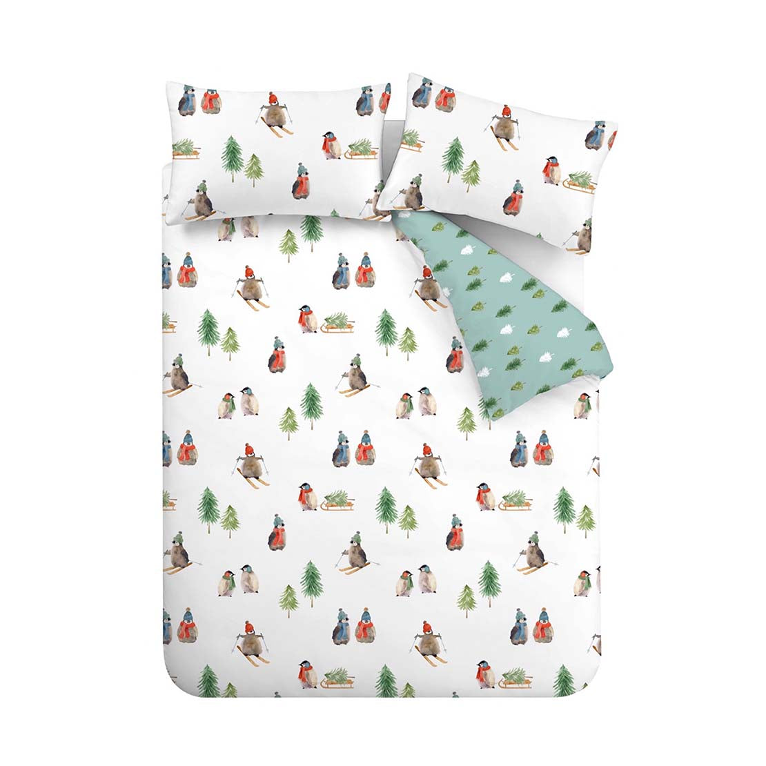 The Home Collection Brushed Cotton Winter Penguins Duvet Cover Set 6 Shaws Department Stores