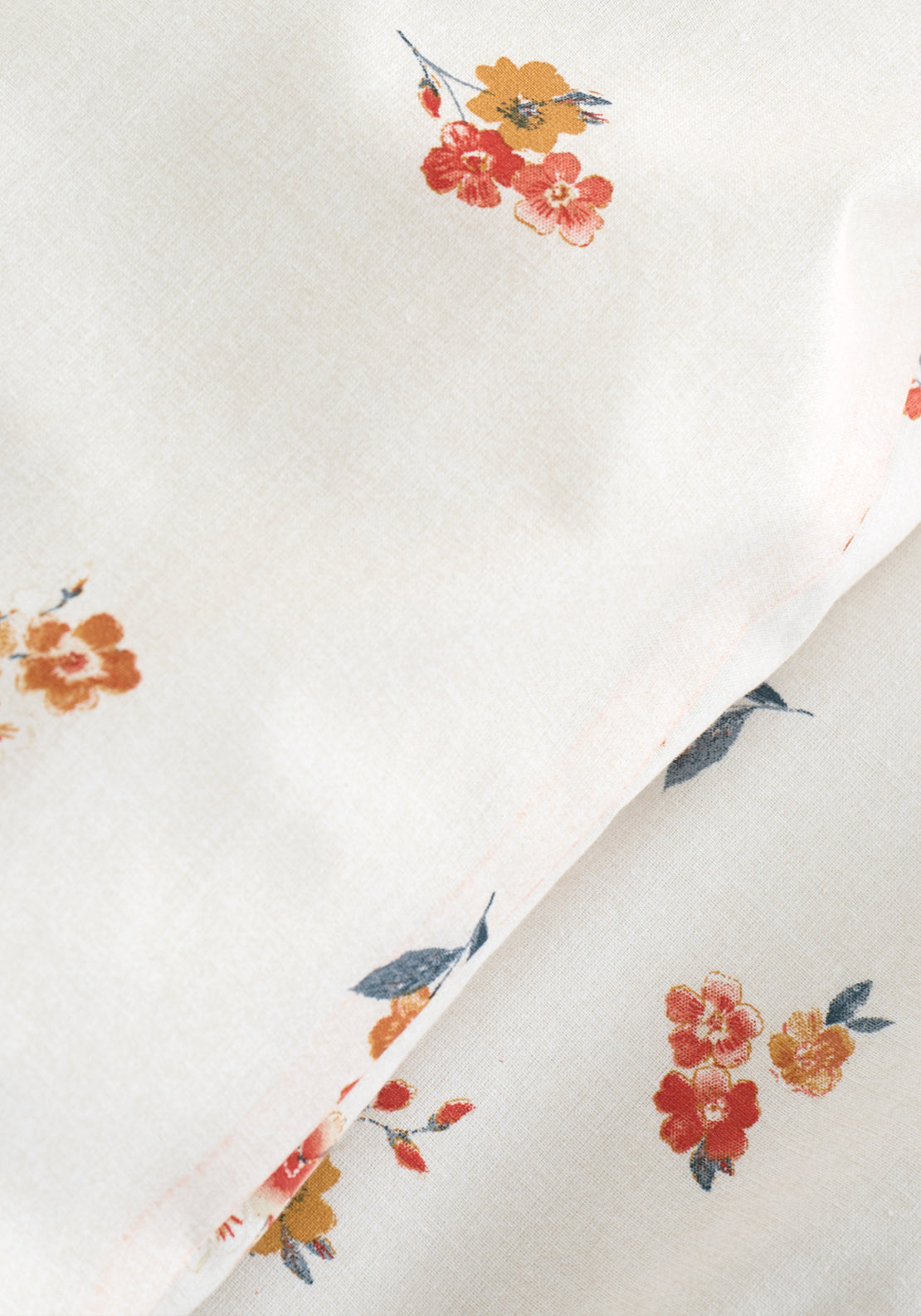 Catherine Lansfield Frill Ditsy Floral Reversible Duvet Cover Set - Cream 4 Shaws Department Stores