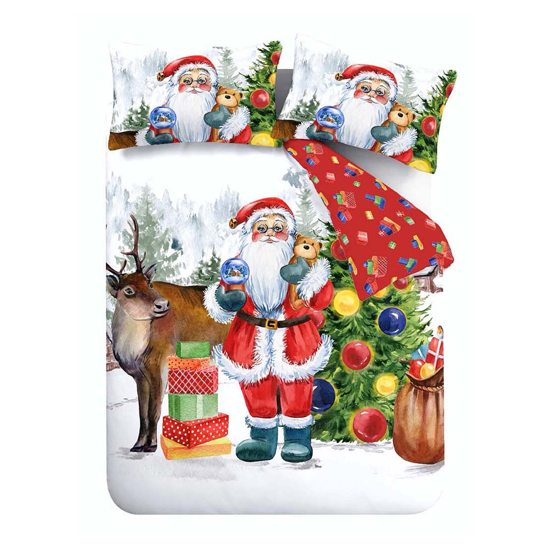 Catherine Lansfield Retro Santa Duvet Cover Set 5 Shaws Department Stores