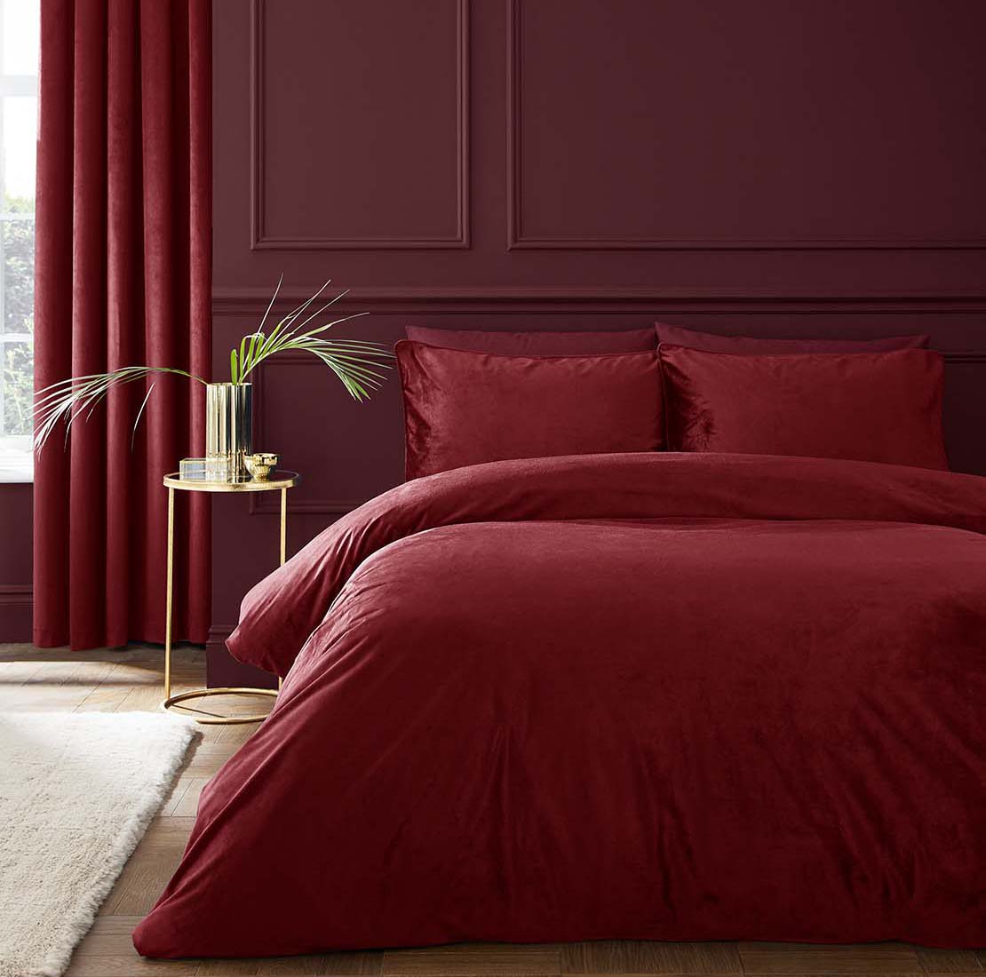 Catherine Lansfield Kingsley Matt Velvet Duvet Cover Set 3 Shaws Department Stores