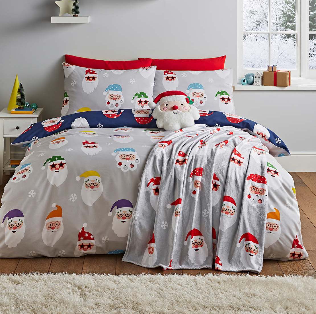 Catherine Lansfield Santa Duvet Cover Set 1 Shaws Department Stores