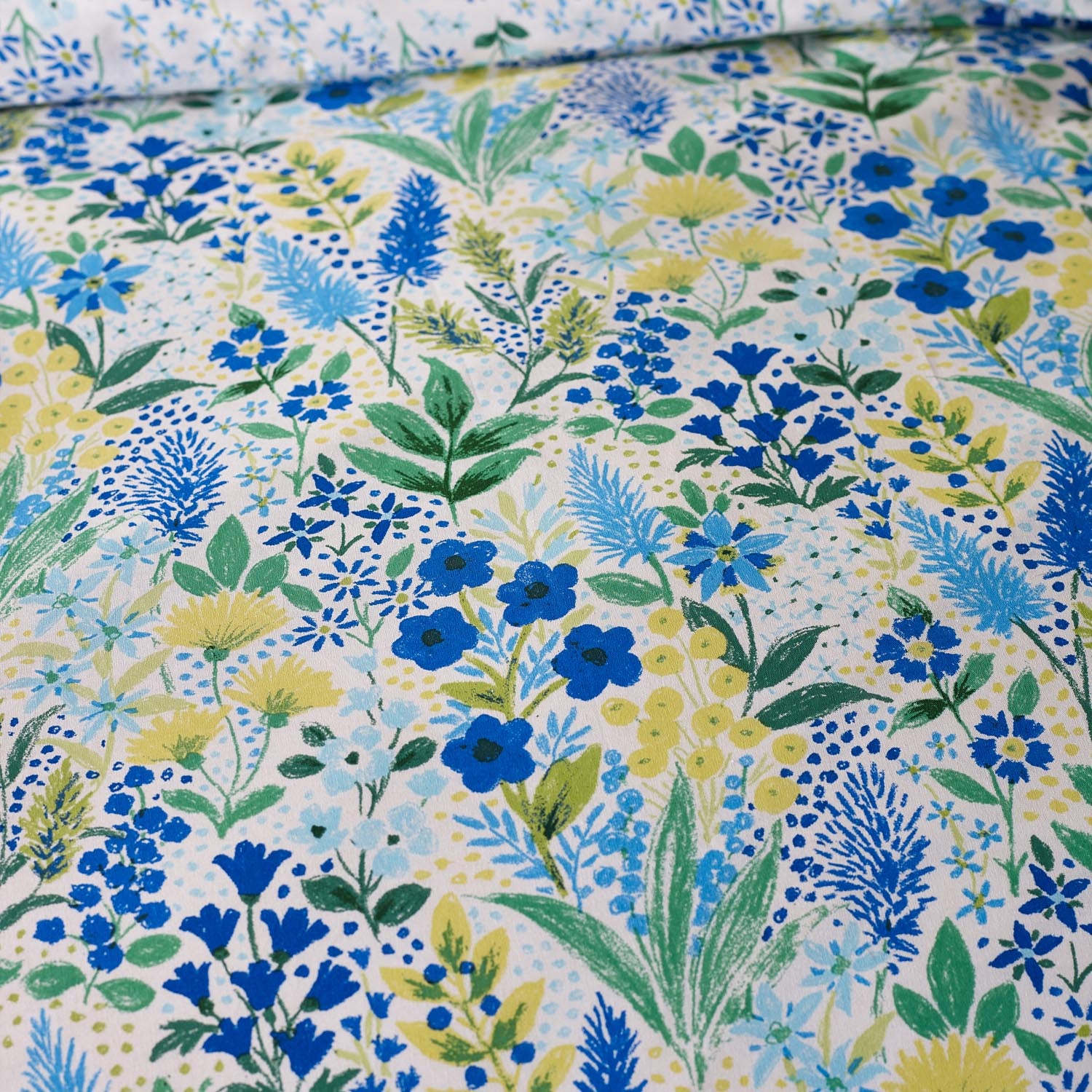 The Home Collection Ria Floral Reversible Duvet Cover Set - Blue 5 Shaws Department Stores