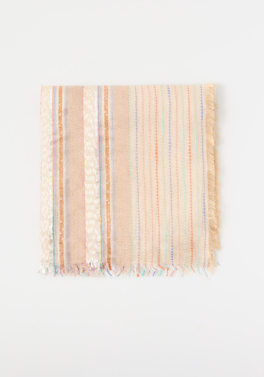 Sfera Metallic Multi Scarf - Beige 1 Shaws Department Stores